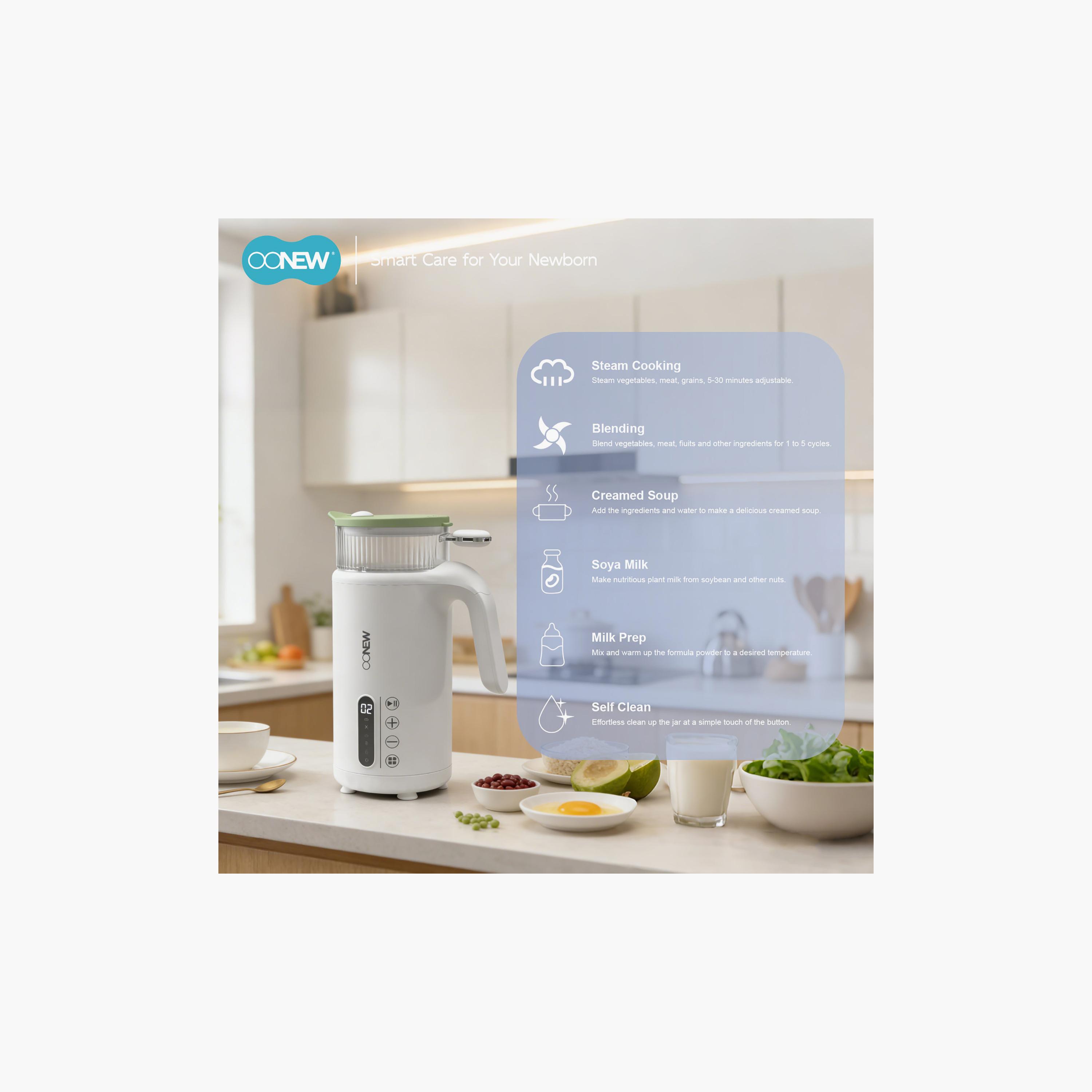 Oonew 6-In-1 Self-Clean Cordless Food Steamer Blender with SS Jar-baby-feeding-babyfoodprocessors-image-2