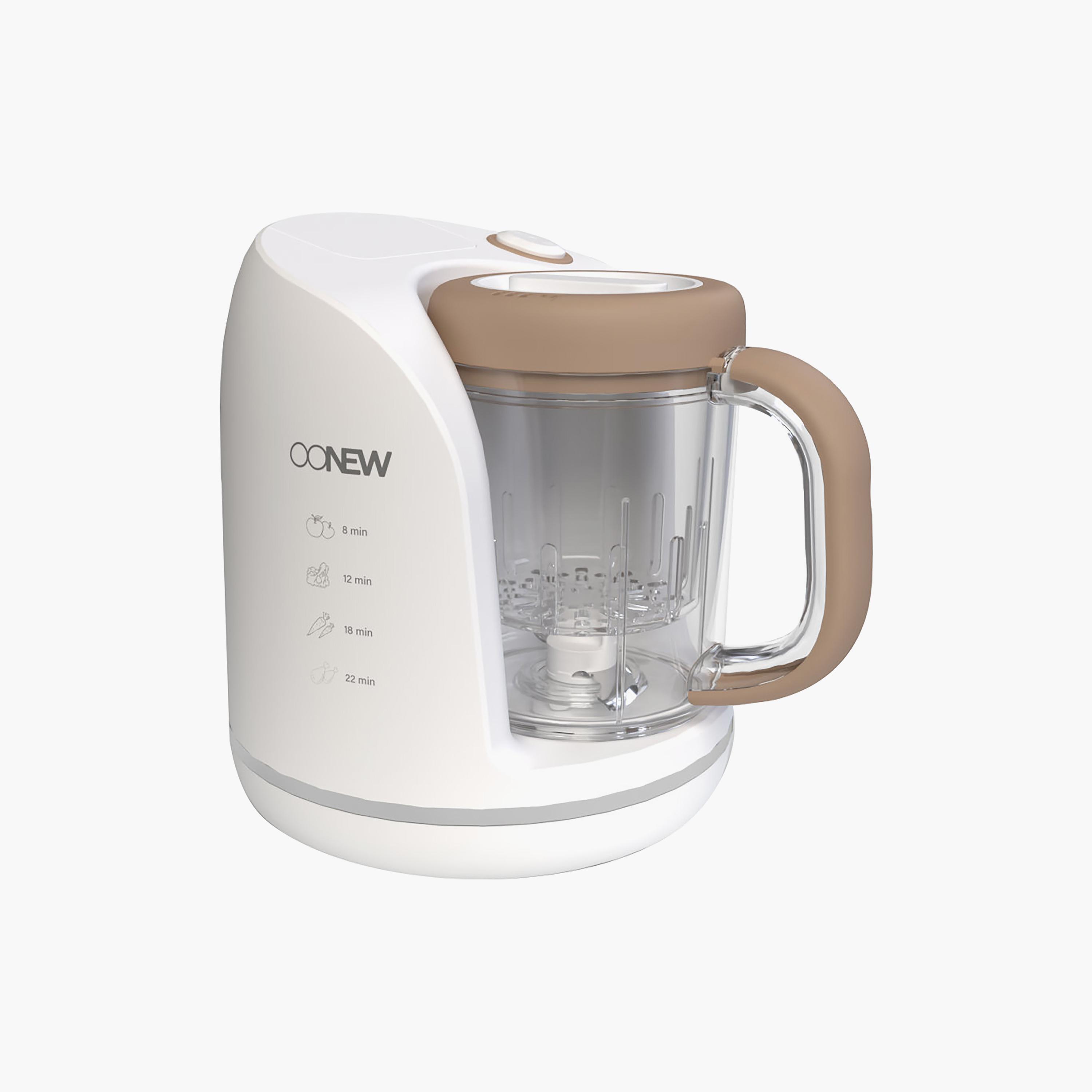 محضر طعام ومطحنة وطهي بالبخار للأطفال رقمي 5 في 1 مع وعاء تريتان من أونيو-baby-feeding-babyfoodprocessors-image-1