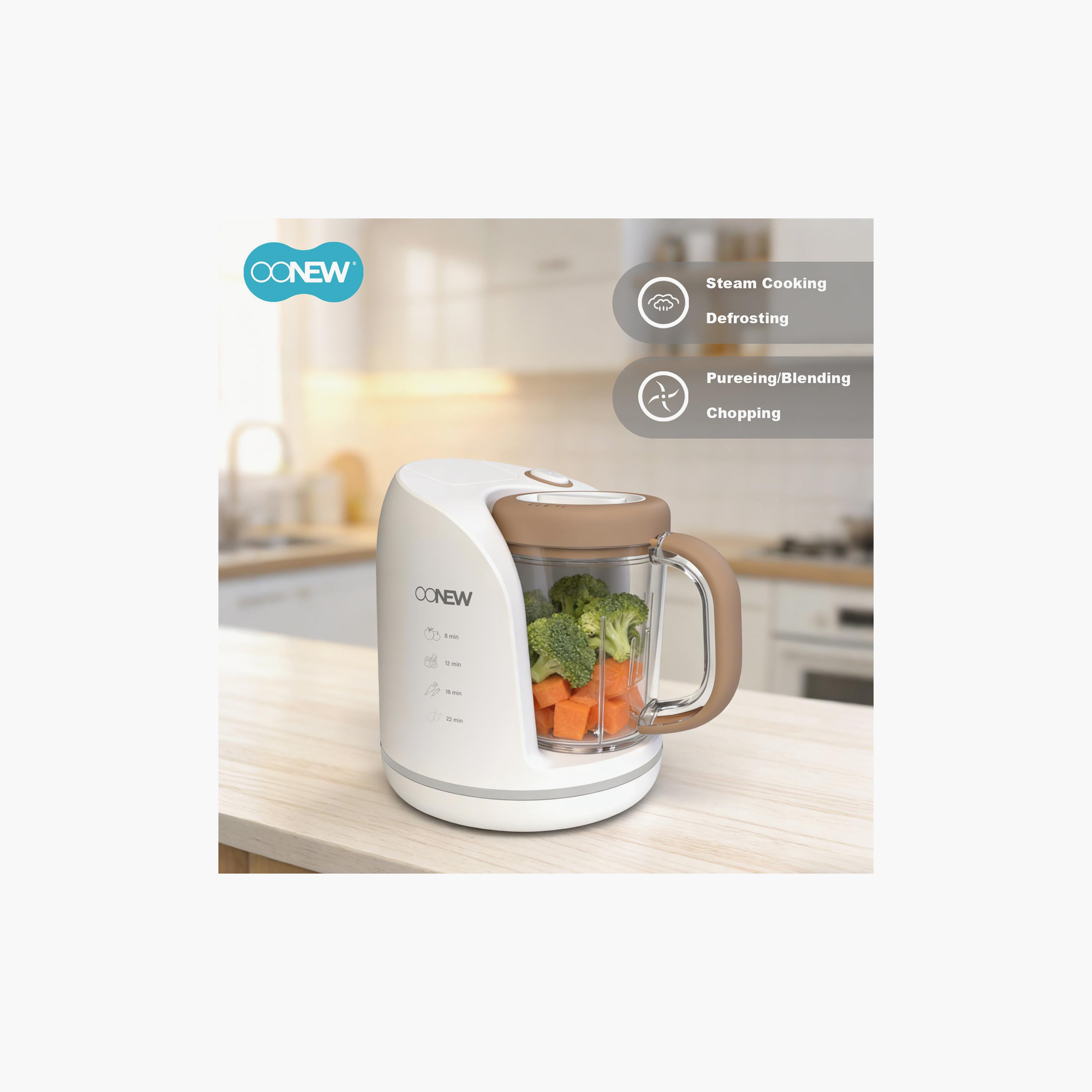 محضر طعام ومطحنة وطهي بالبخار للأطفال رقمي 5 في 1 مع وعاء تريتان من أونيو-baby-feeding-babyfoodprocessors-image-3