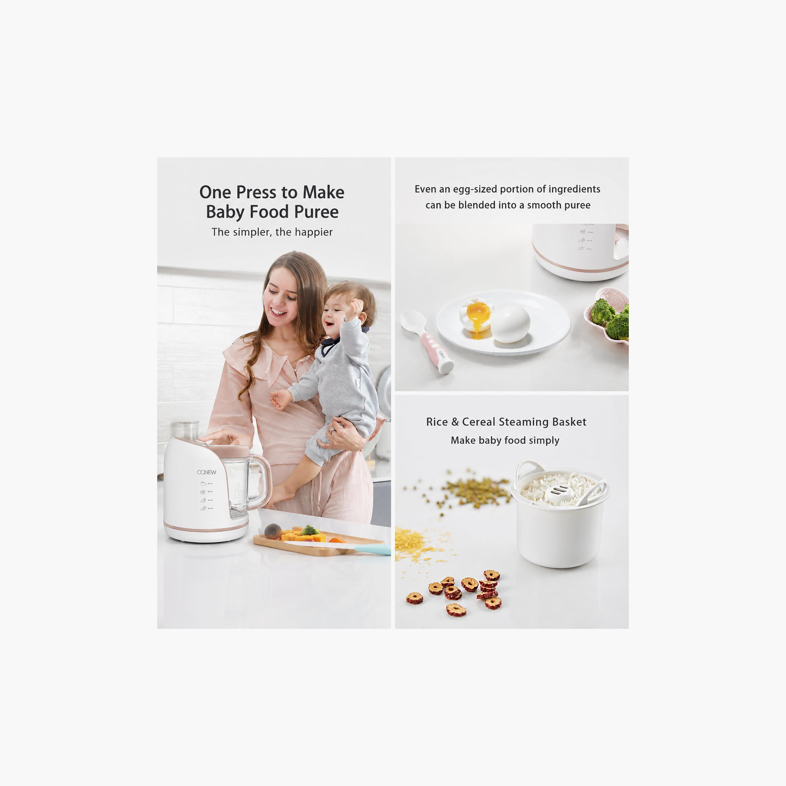محضر طعام ومطحنة وطهي بالبخار للأطفال رقمي 5 في 1 مع وعاء تريتان من أونيو-baby-feeding-babyfoodprocessors-image-6