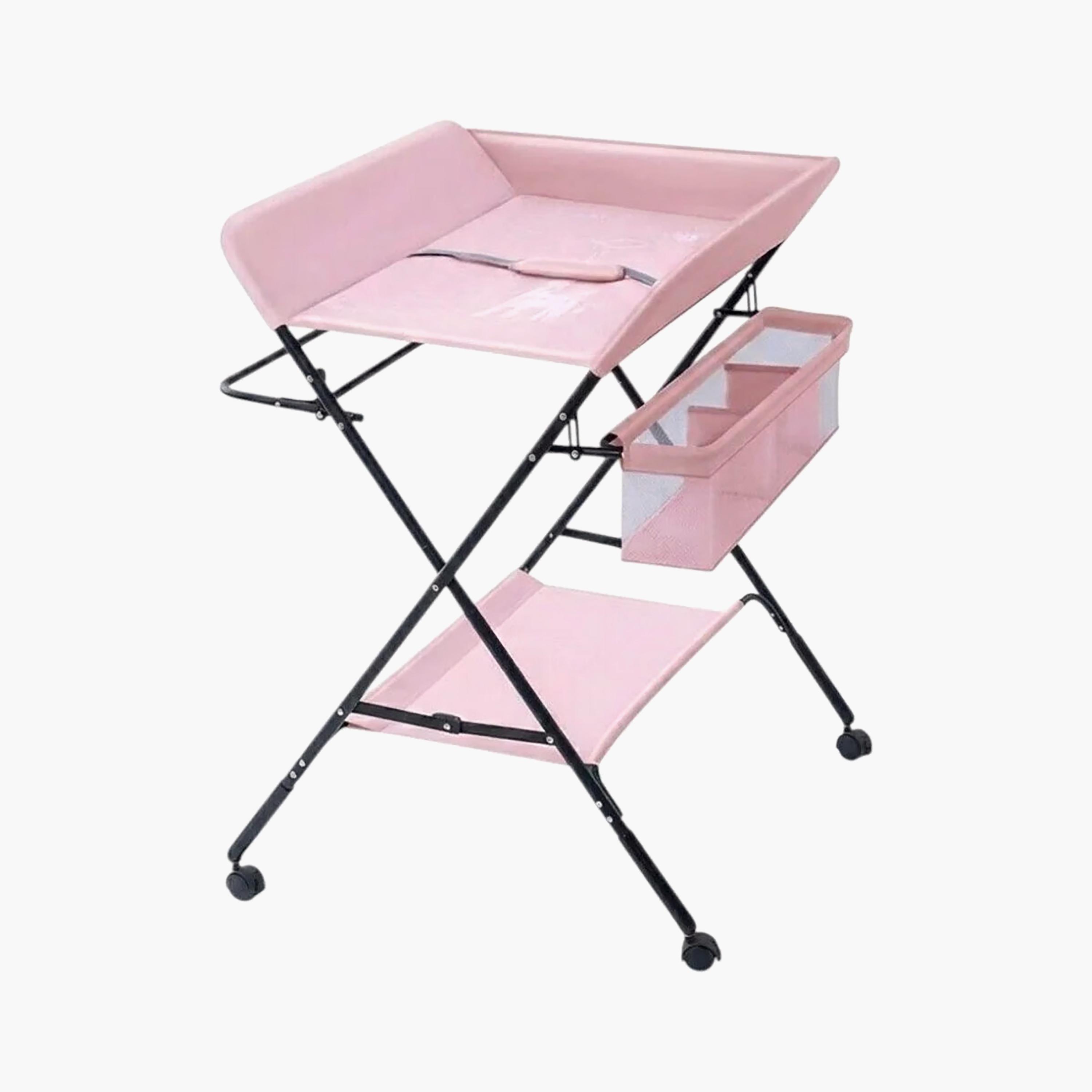 Kikibebe Multifunctional Foldable Changing Table with Storage Organizer & Wheels-baby-bathandcare-changingtables-image-1