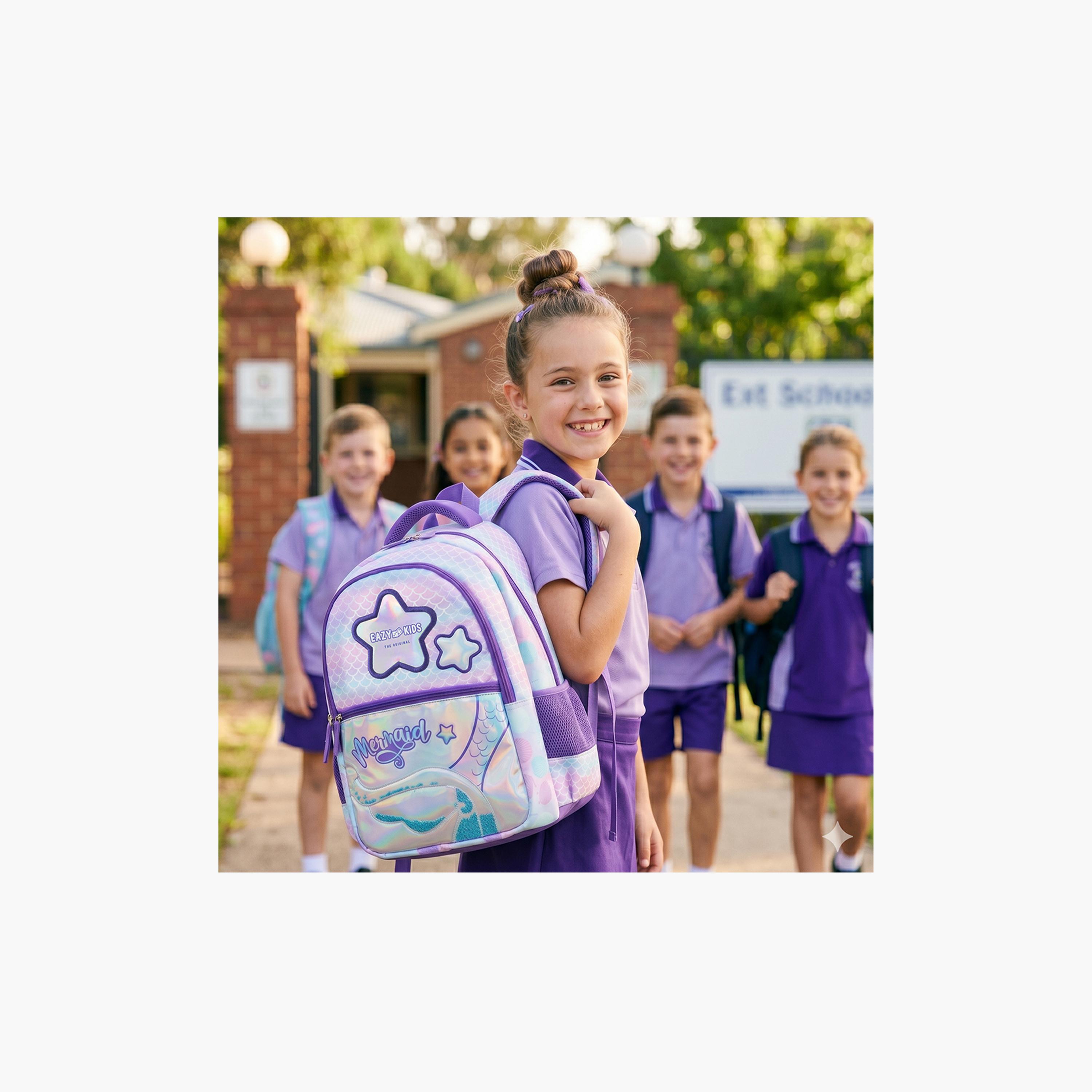 Eazy Kids Universal School Bag & Pencil Bag & Lunch Bag with Trolley - 16 Inch-school-bagsandbackpacks-trolleybags-image-13