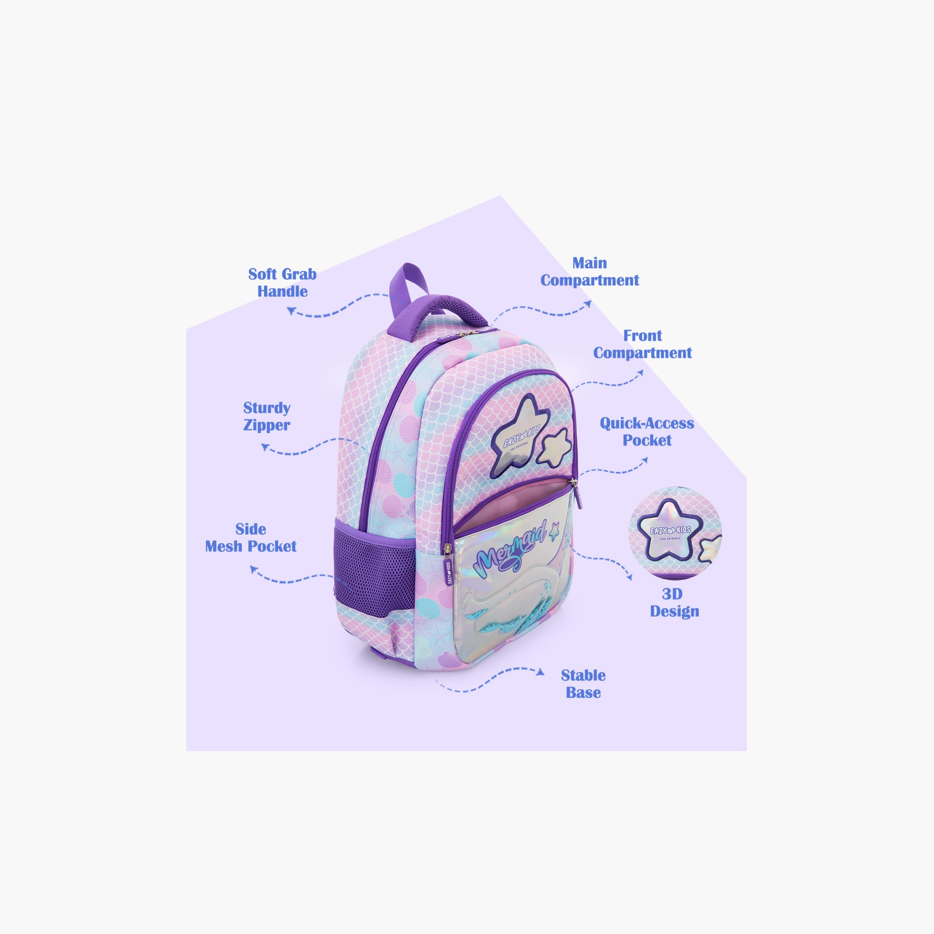 Eazy Kids Universal School Bag & Pencil Bag & Lunch Bag with Trolley - 16 Inch-school-bagsandbackpacks-trolleybags-image-14