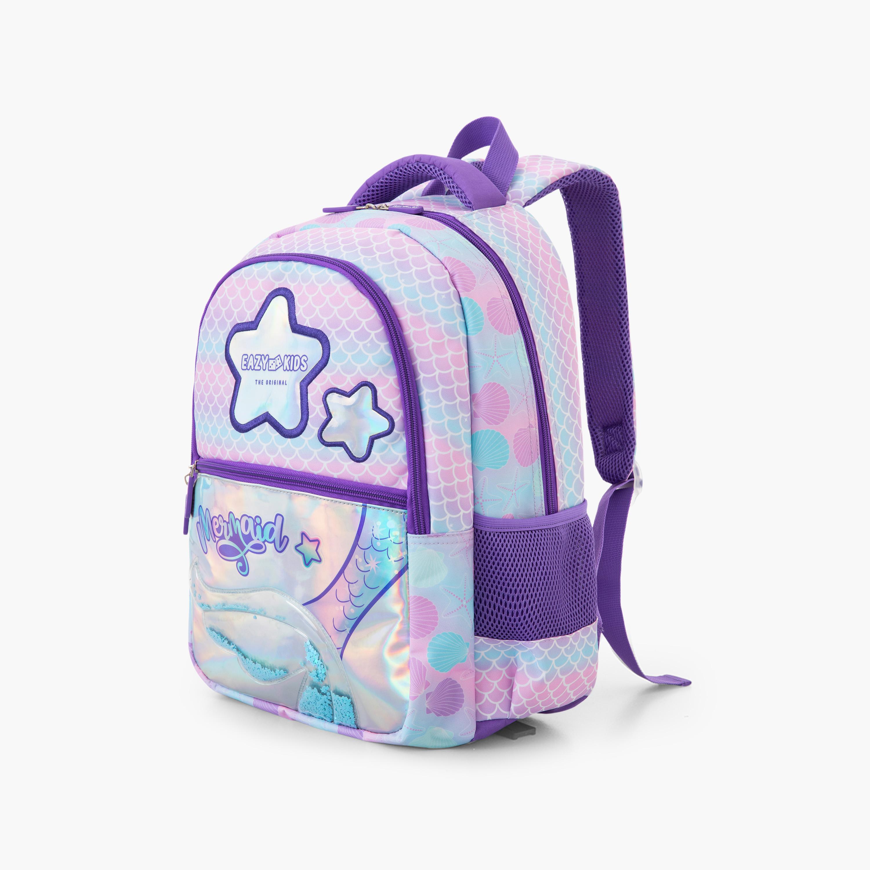 Eazy Kids Universal School Bag & Pencil Bag & Lunch Bag with Trolley - 16 Inch-school-bagsandbackpacks-trolleybags-image-16