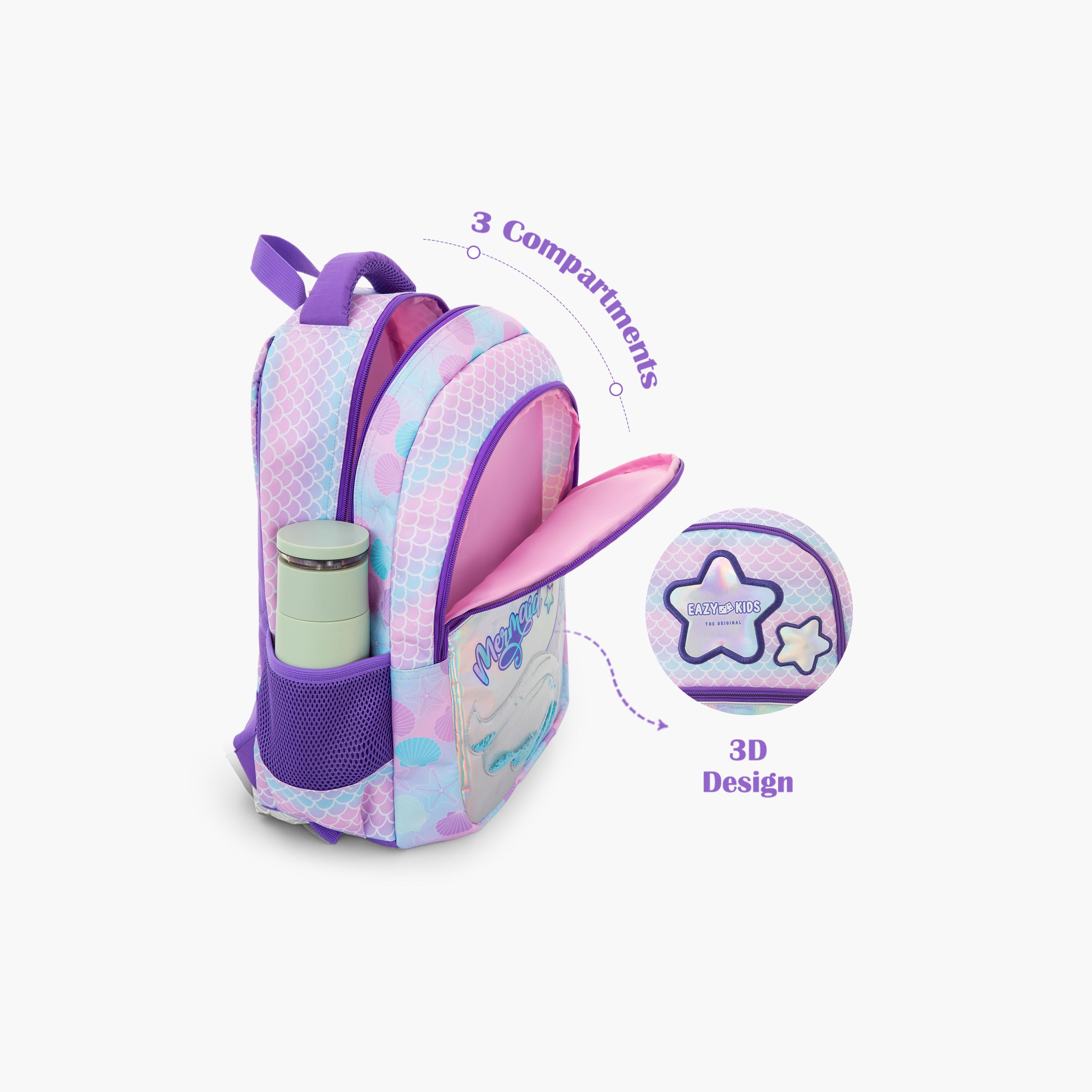 Eazy Kids Universal School Bag & Pencil Bag & Lunch Bag with Trolley - 16 Inch-school-bagsandbackpacks-trolleybags-image-2