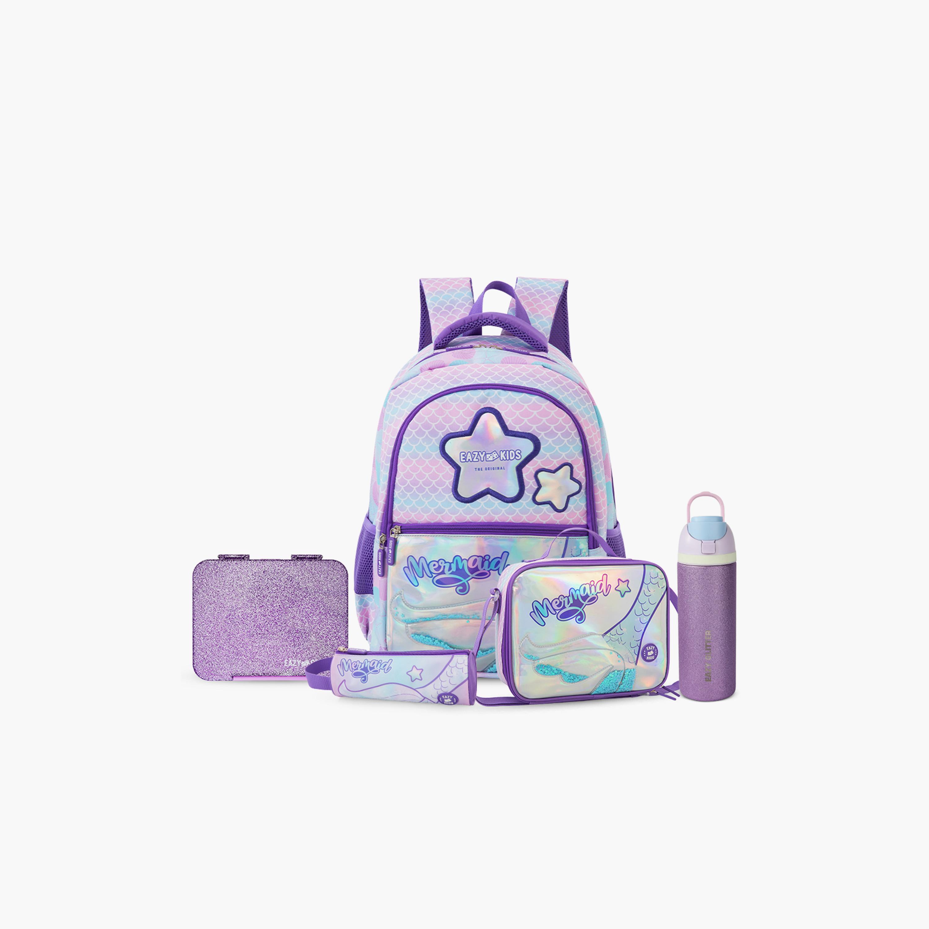 Eazy Kids School Bag & Pencil Bag & Lunch Bag with SS Bottle & Convertible Lunch Box - 16 Inch-school-bagsandbackpacks-sets-image-1