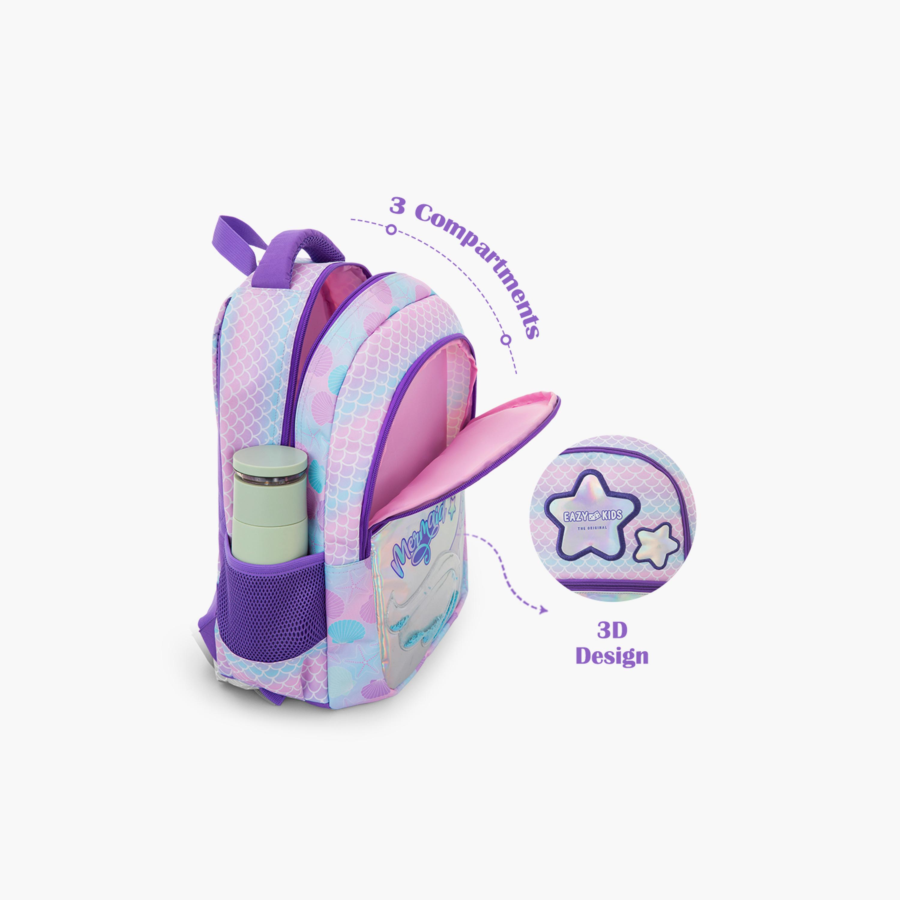 Eazy Kids School Bag & Pencil Bag & Lunch Bag with SS Bottle & Convertible Lunch Box - 16 Inch-school-bagsandbackpacks-sets-image-16