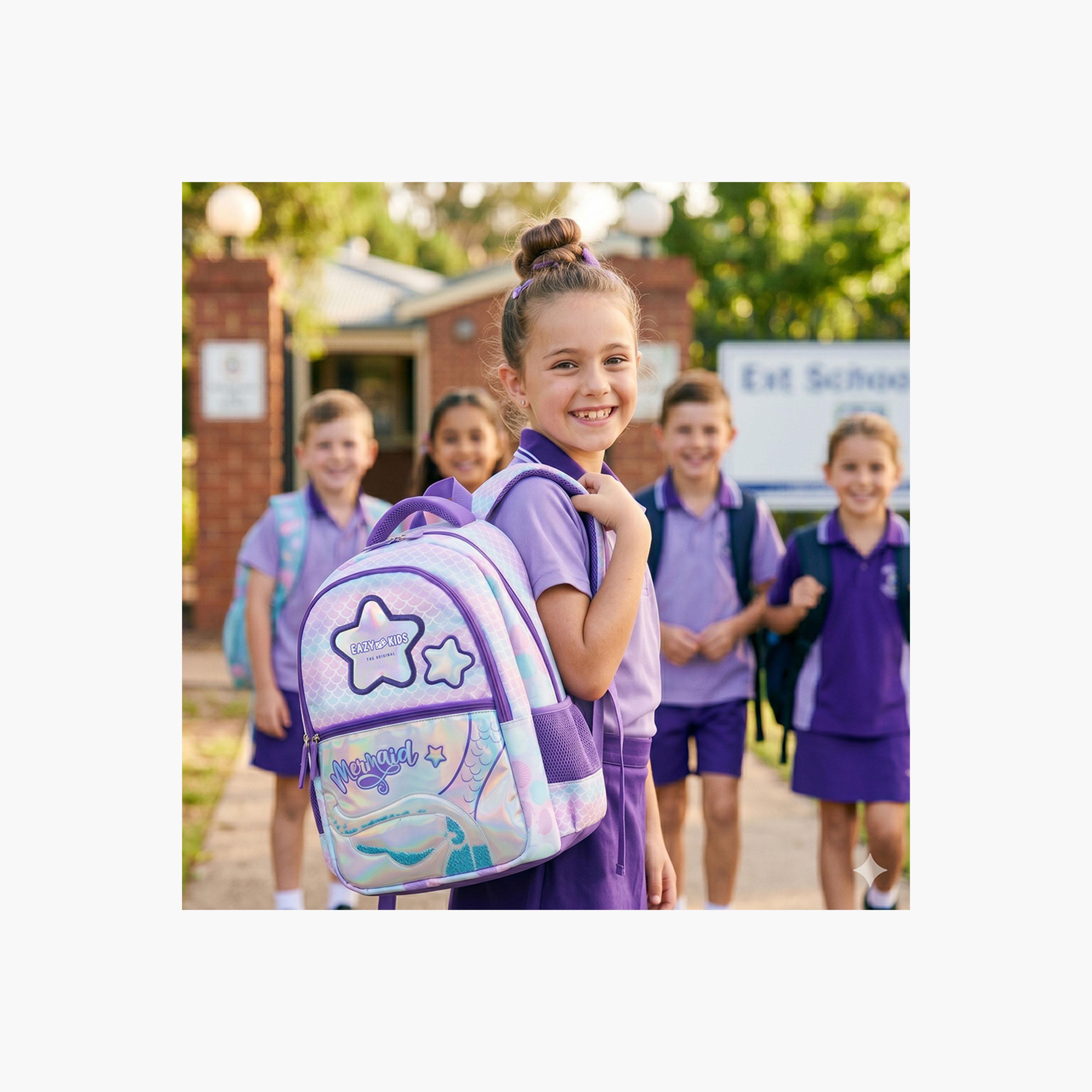 Eazy Kids School Bag & Pencil Bag & Lunch Bag with SS Bottle & Convertible Lunch Box - 16 Inch-school-bagsandbackpacks-sets-image-8