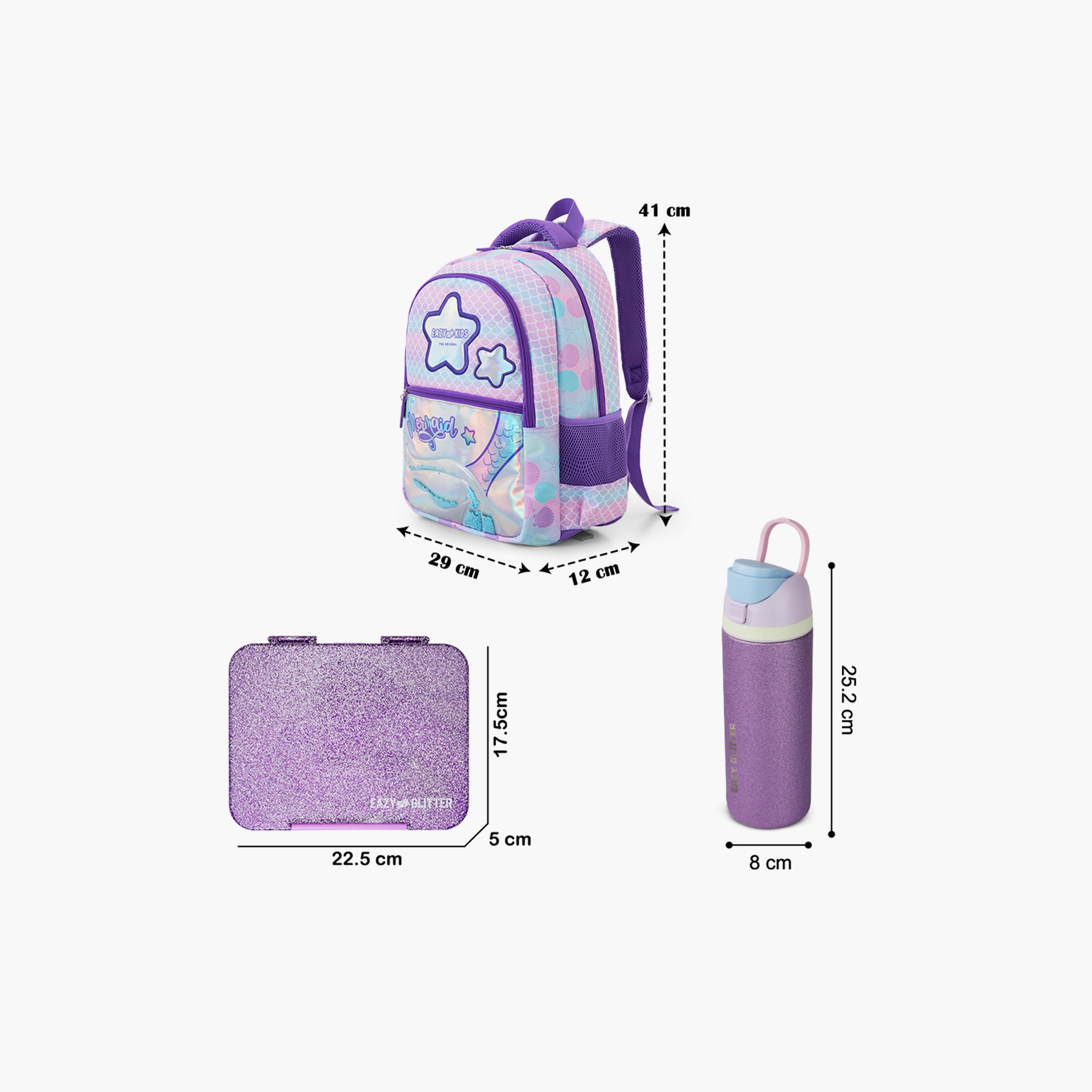 Eazy Kids School Bag & Pencil Bag & Lunch Bag with SS Bottle & Convertible Lunch Box - 16 Inch-school-bagsandbackpacks-sets-image-9