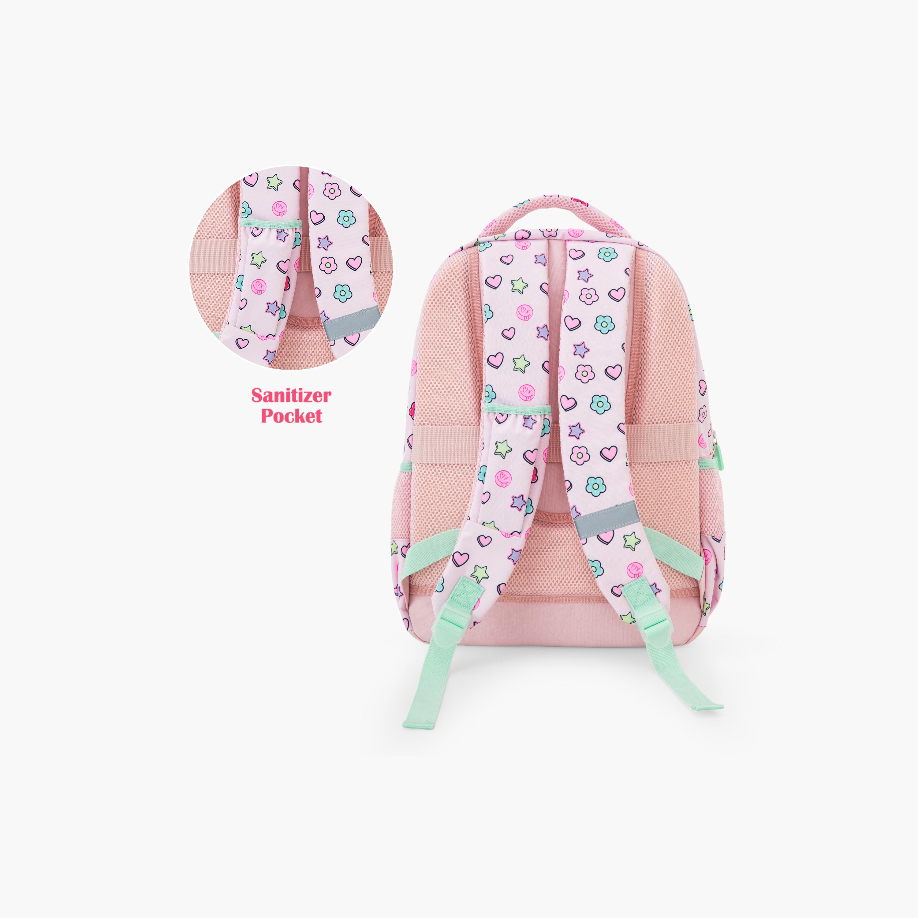 Eazy Kids School Bag & Pencil Bag & Lunch Bag with Foldable 4 Wheel Trolley - 17 Inch-school-bagsandbackpacks-trolleybags-image-12