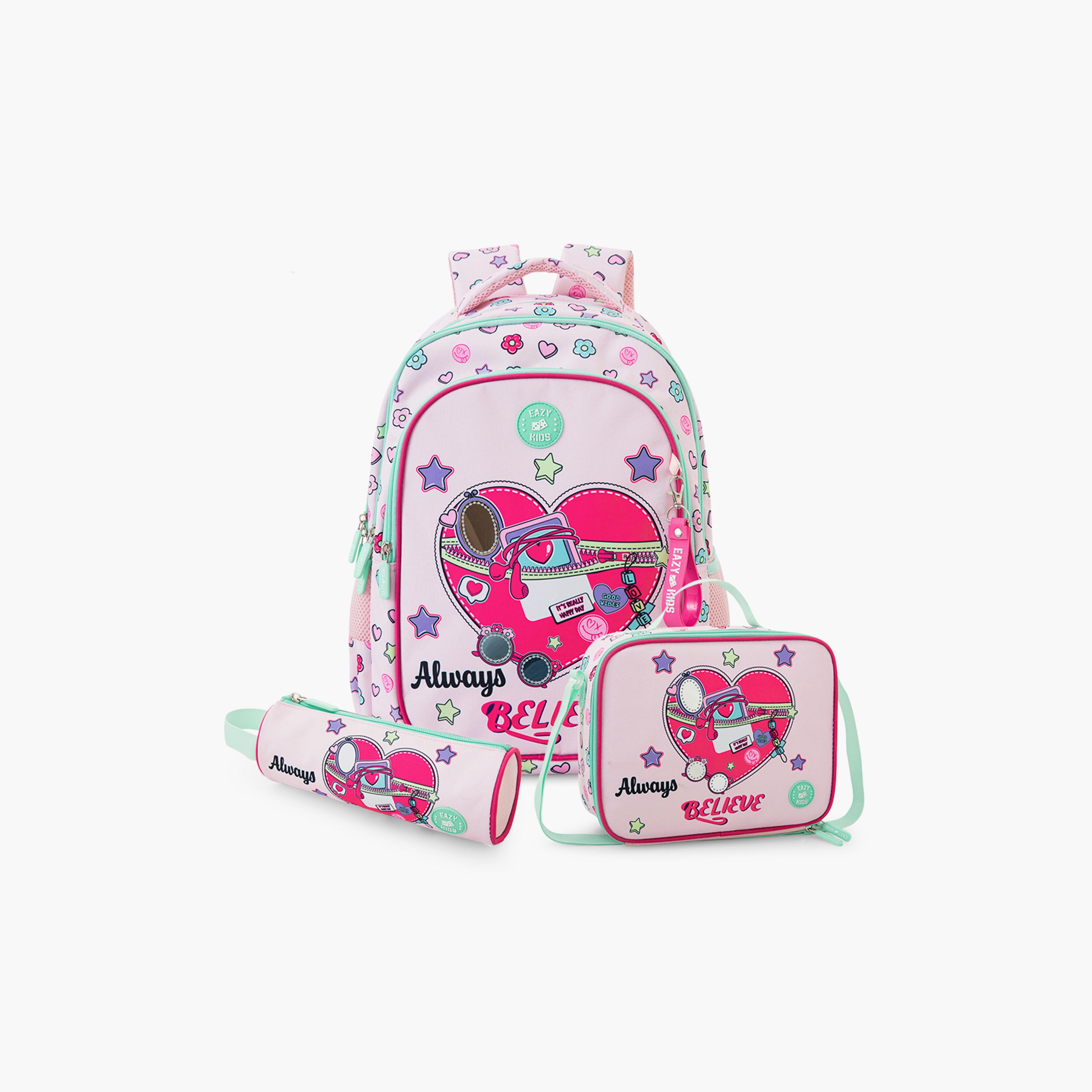 Eazy Kids School Bag & Pencil Bag & Lunch Bag with Insulated Bottle & Lunch Box - 17 Inch-school-bagsandbackpacks-sets-image-12