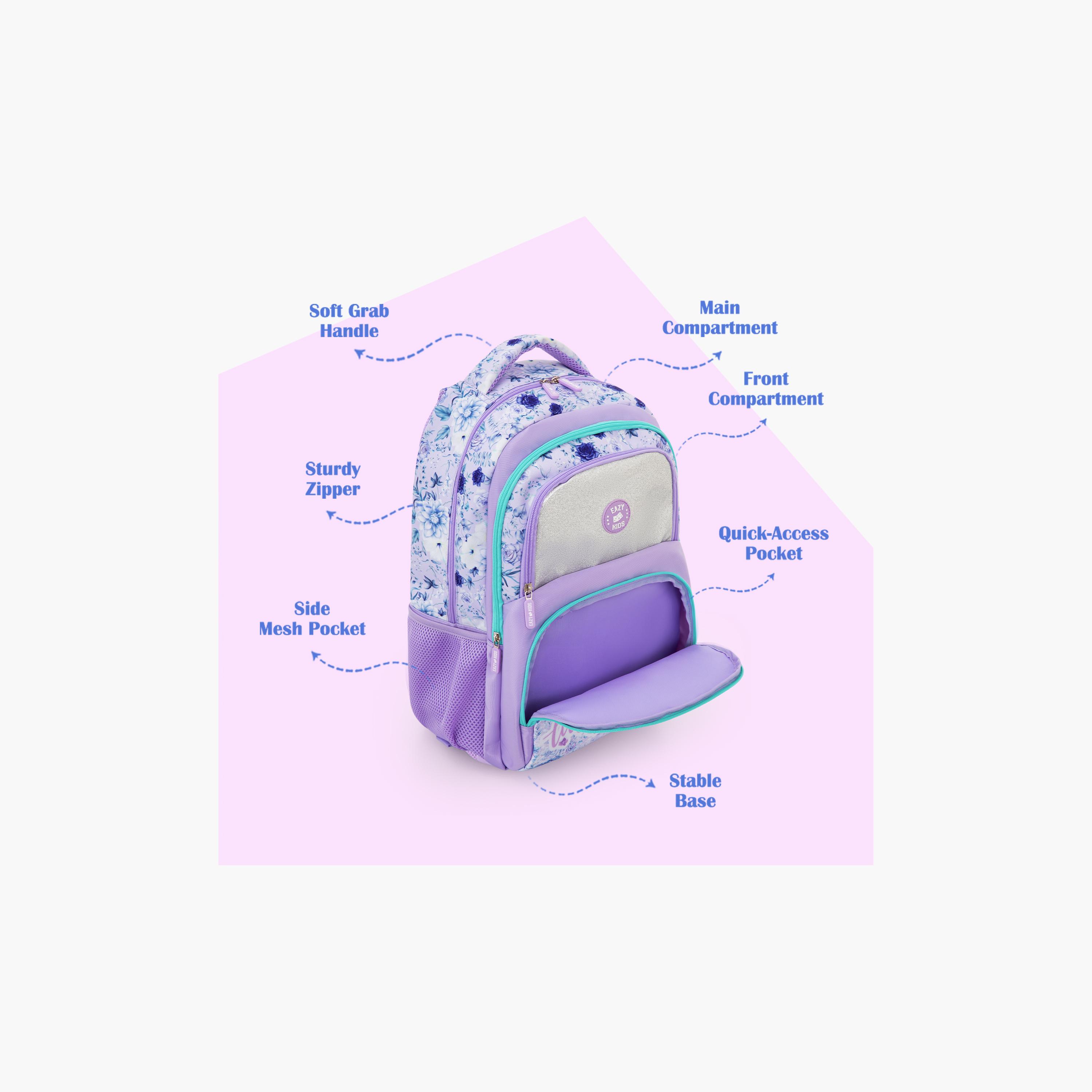 Eazy Kids Universal School Bag & Pencil Bag & Lunch Bag with Trolley - 18 Inch-school-bagsandbackpacks-trolleybags-image-15
