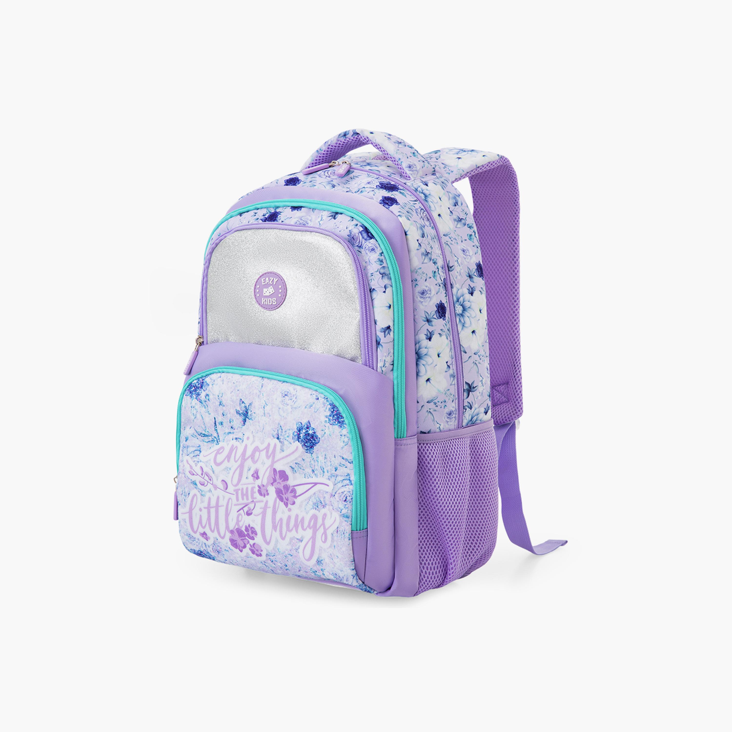Eazy Kids School Bag & Pencil Bag & Lunch Bag with Tritan Bottle & Jumbo Bento Lunch Box - 18 Inch-school-bagsandbackpacks-sets-image-10
