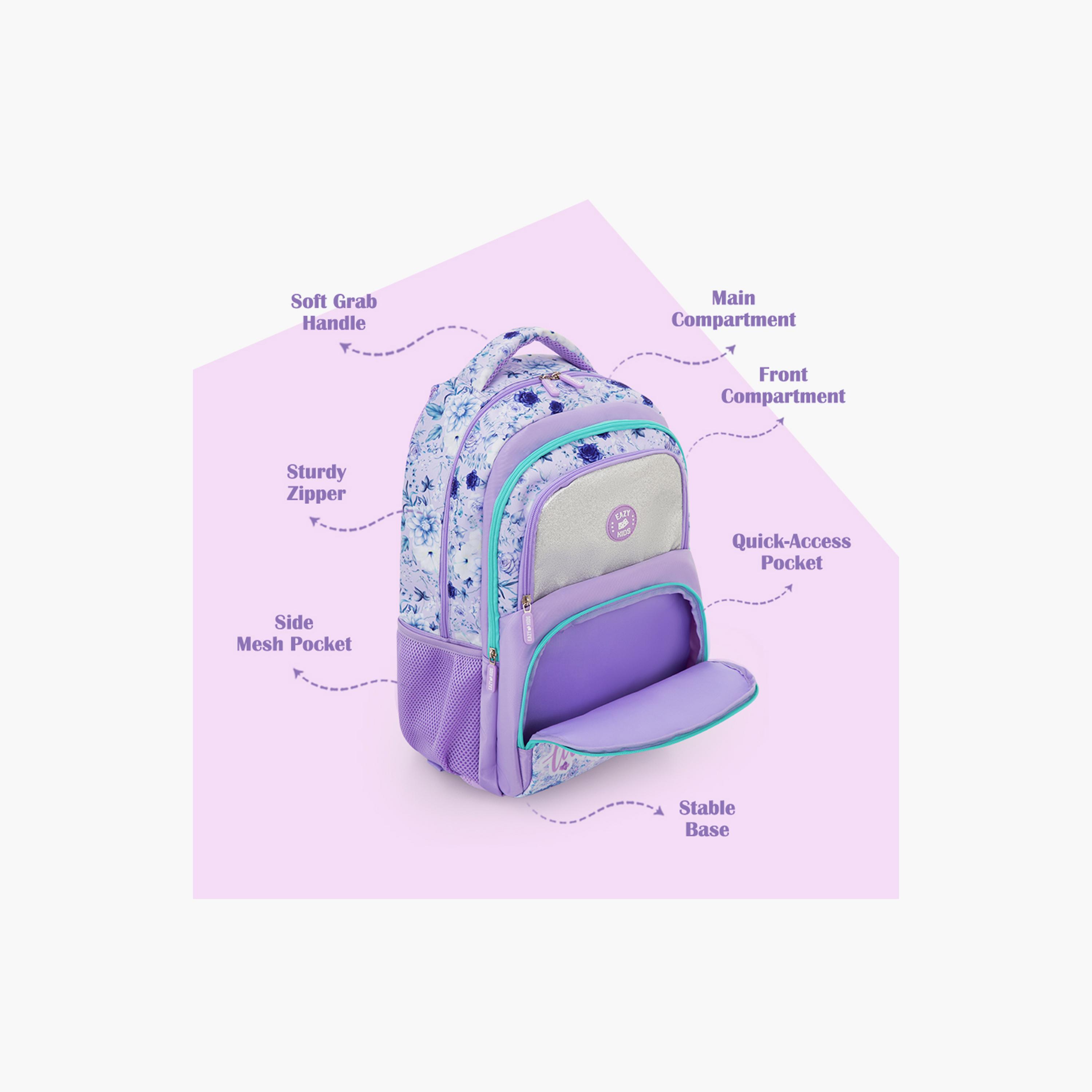 Eazy Kids School Bag & Pencil Bag & Lunch Bag with Tritan Bottle & Jumbo Bento Lunch Box - 18 Inch-school-bagsandbackpacks-sets-image-13