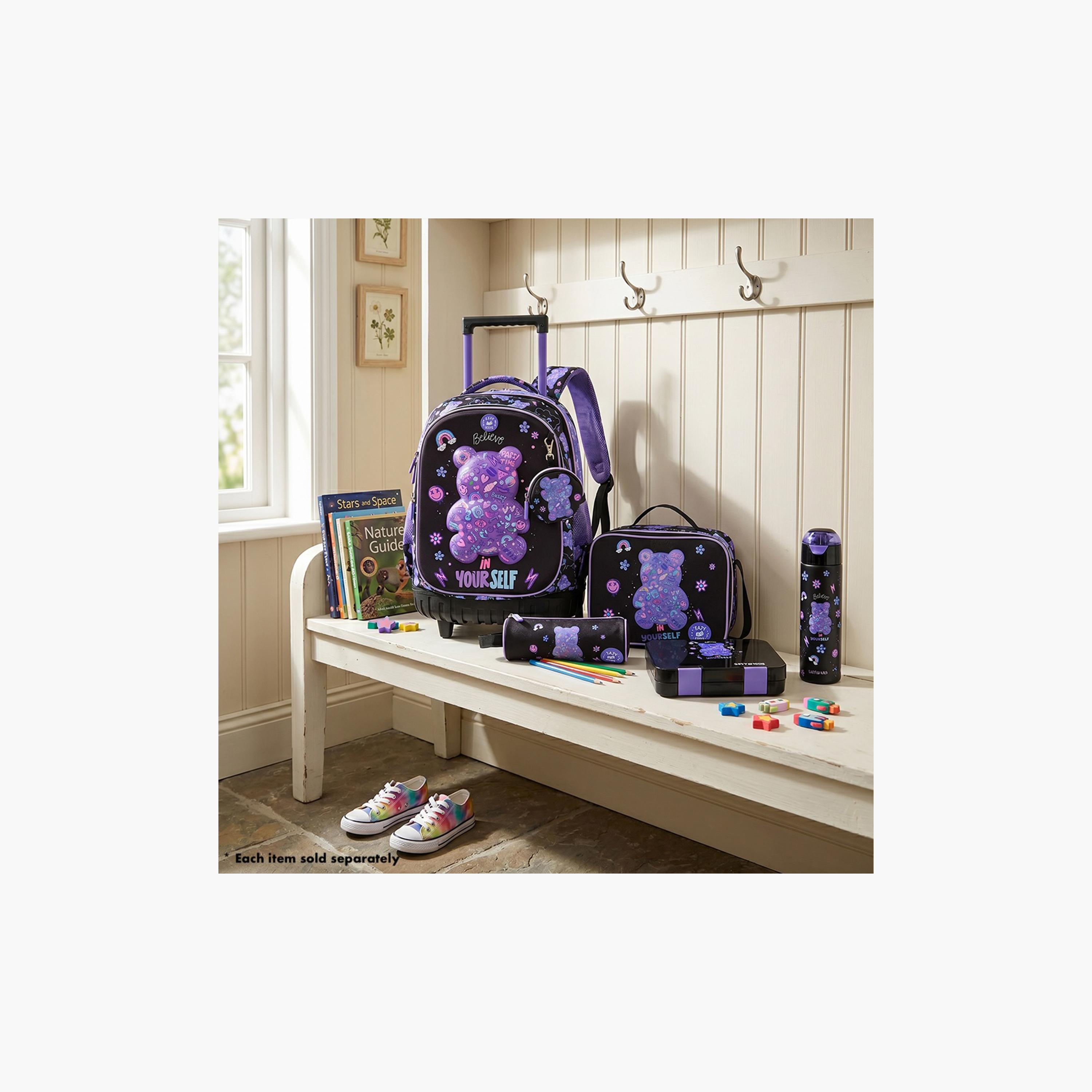Eazy Kids Trolley School Bag & Pencil Bag & Lunch Bag with Insulated Bottle & Lunch Box - 18 Inch-school-bagsandbackpacks-trolleybags-image-17