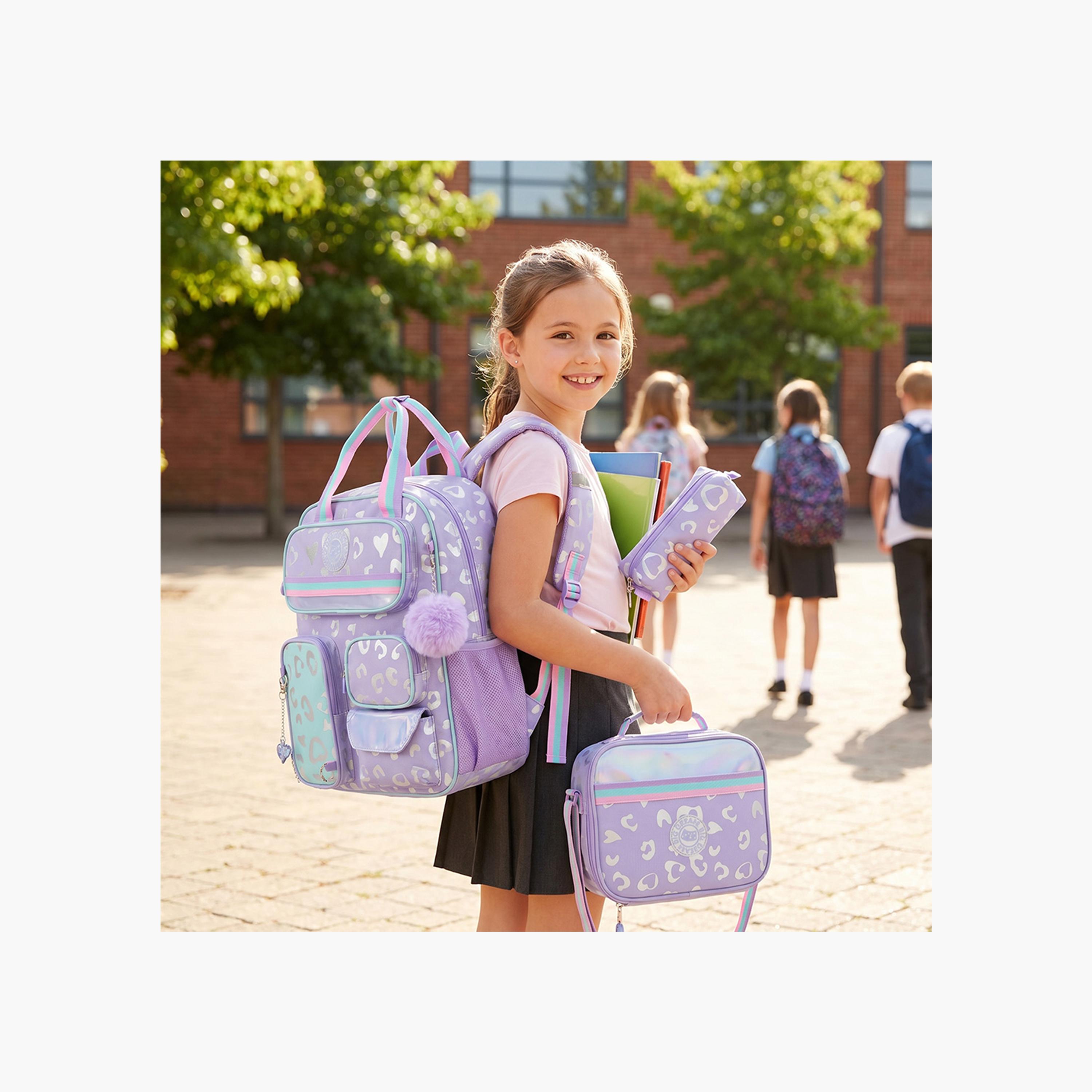 Eazy Kids School Bag & Pencil Bag & Lunch Bag with SS Bottle & Convertible Lunch Box - 17 Inch-school-bagsandbackpacks-sets-image-8