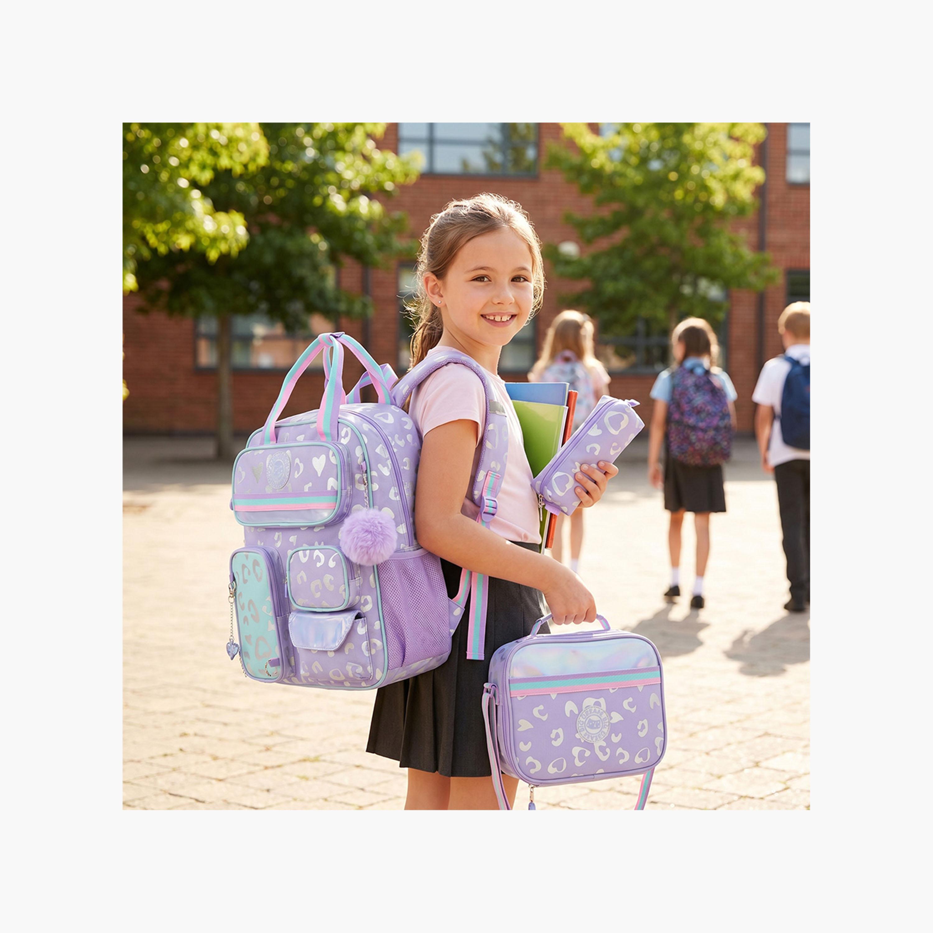 Eazy Kids School Bag & Pencil Bag & Lunch Bag with Tritan Bottle & Jumbo Bento Lunch Box - 17 Inch-school-bagsandbackpacks-sets-image-8