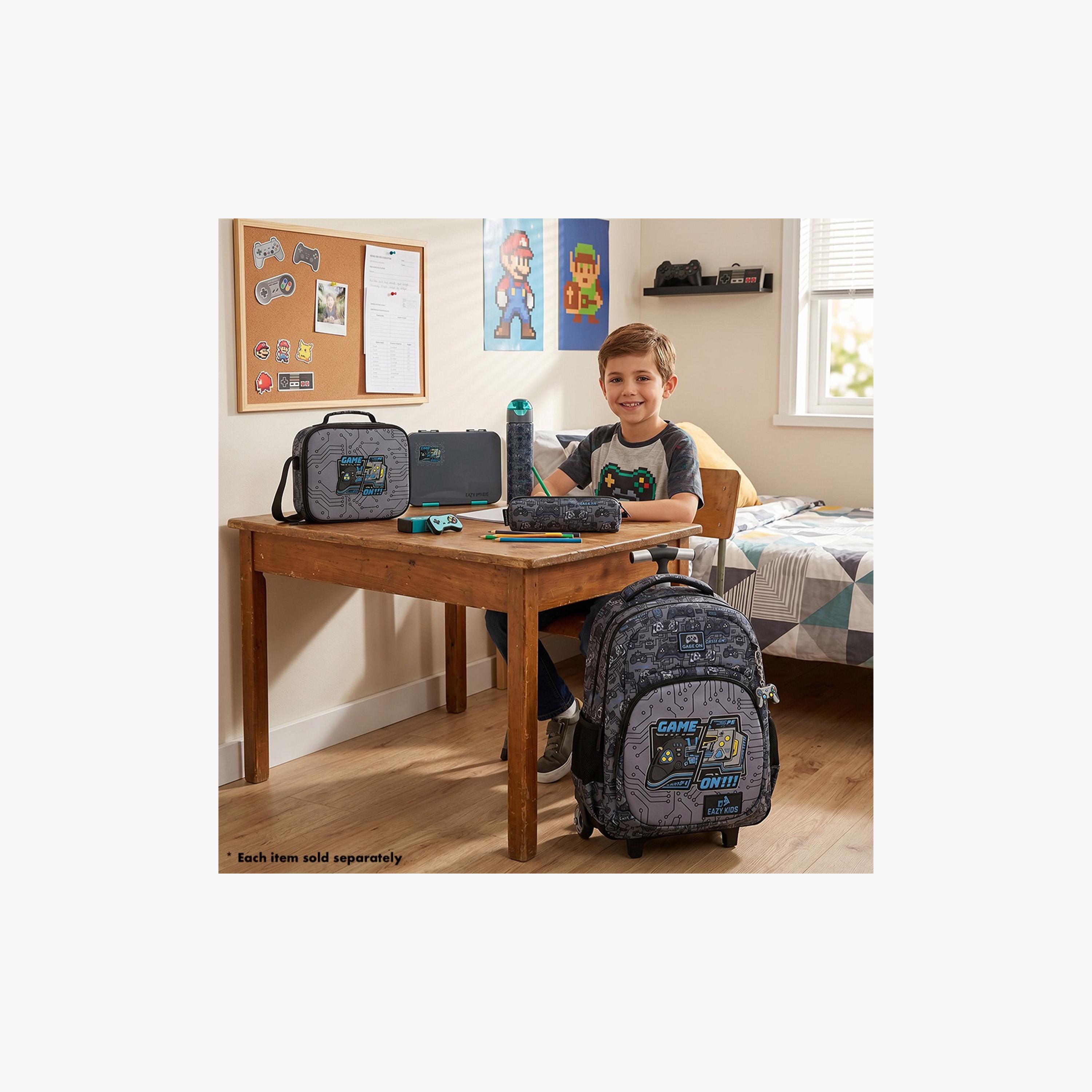 Eazy Kids Trolley School Bag & Pencil & Lunch Bag with Insulated Bottle & Bento Box - 17 Inch-school-bagsandbackpacks-trolleybags-image-10