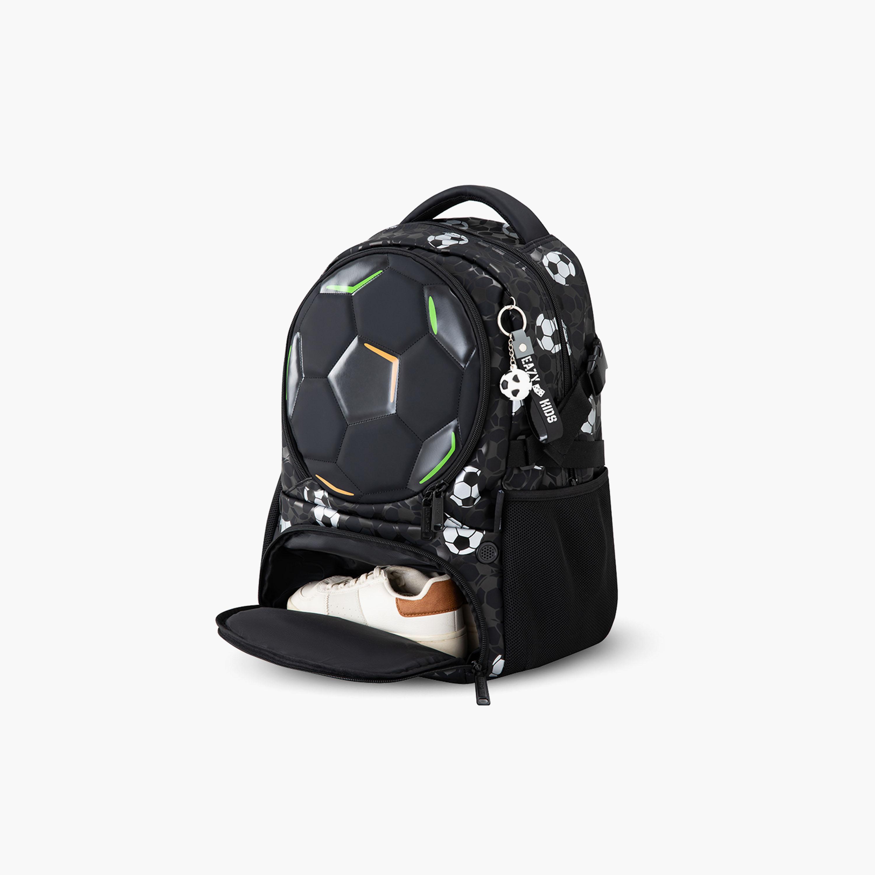 Eazy Kids Footballer Bag & Pencil Bag & Lunch Bag with Football & Insulated SS Bottle Set - 17 Inch-school-bagsandbackpacks-sets-image-12