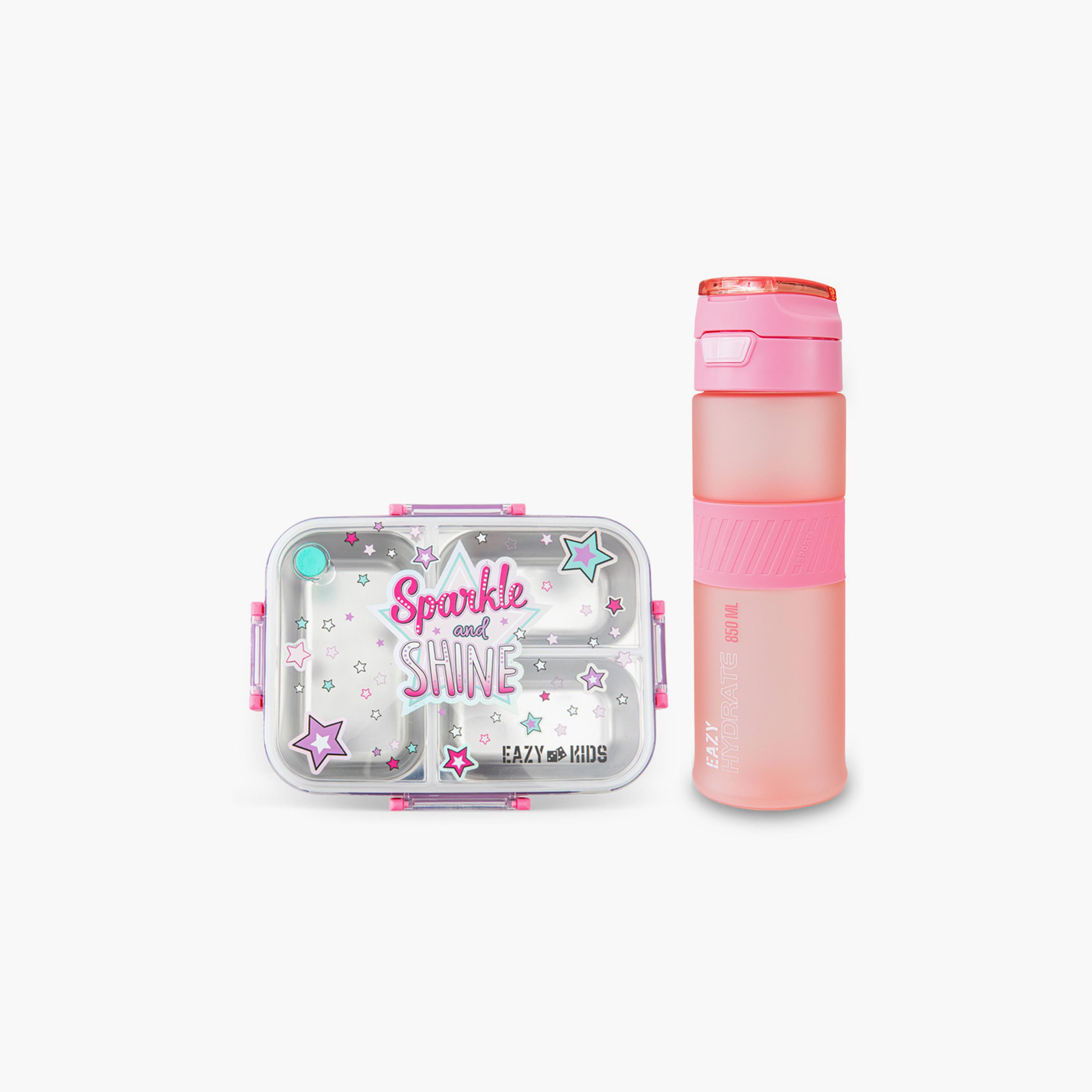 Eazy Kids Stainless Steel Bento Lunch Box with Tritan Water Bottle - 850 ml-school-lunchessentials-lunchboxes-image-1