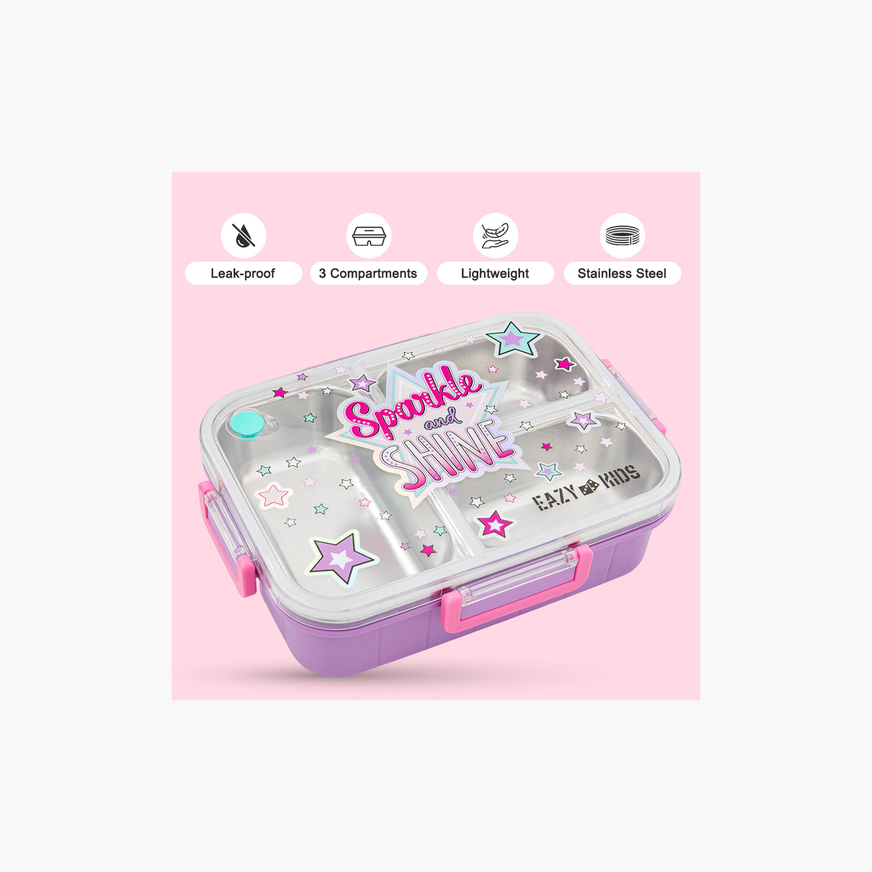 Eazy Kids Stainless Steel Bento Lunch Box with Tritan Water Bottle - 850 ml-school-lunchessentials-lunchboxes-image-10