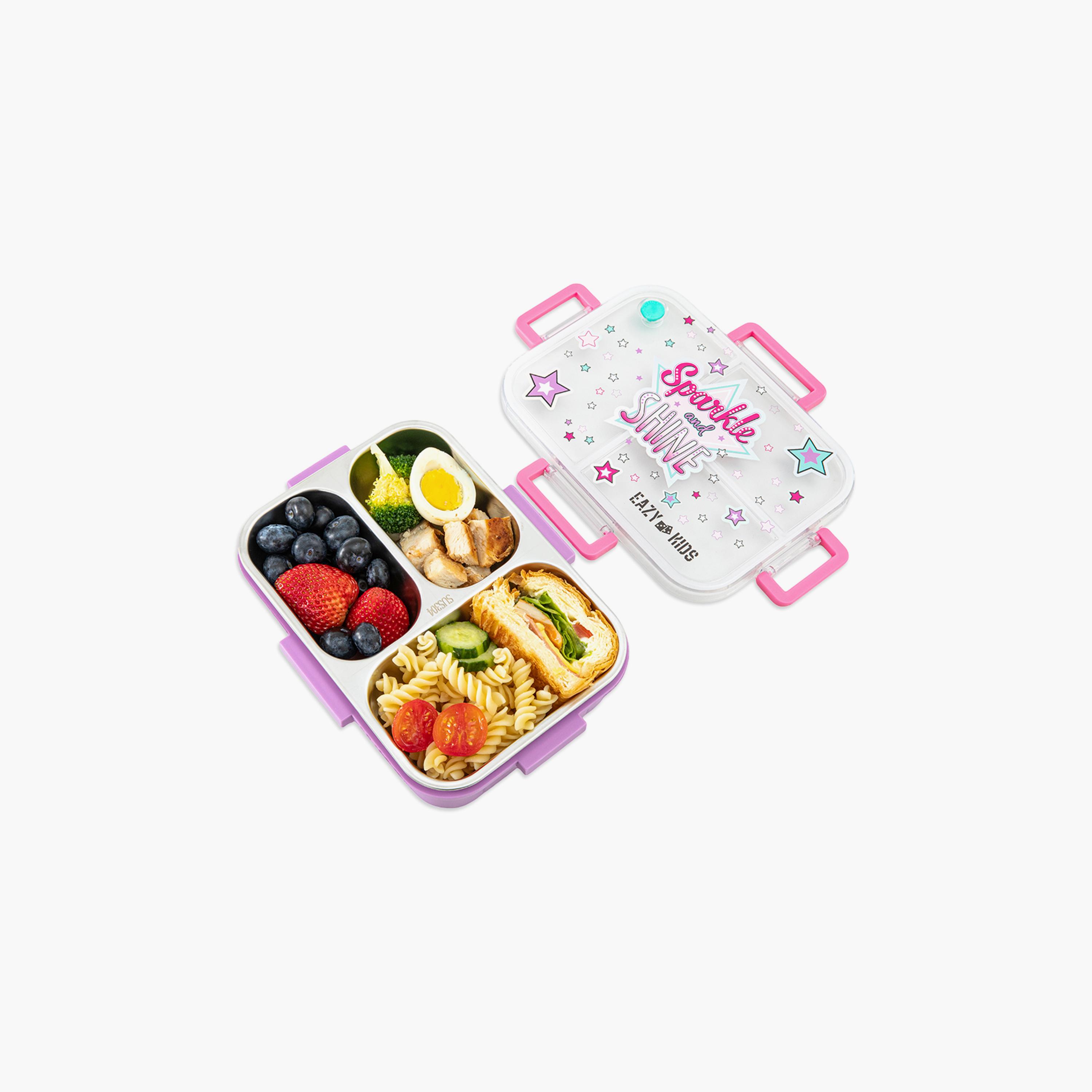 Eazy Kids Stainless Steel Bento Lunch Box with Tritan Water Bottle - 850 ml-school-lunchessentials-lunchboxes-image-13