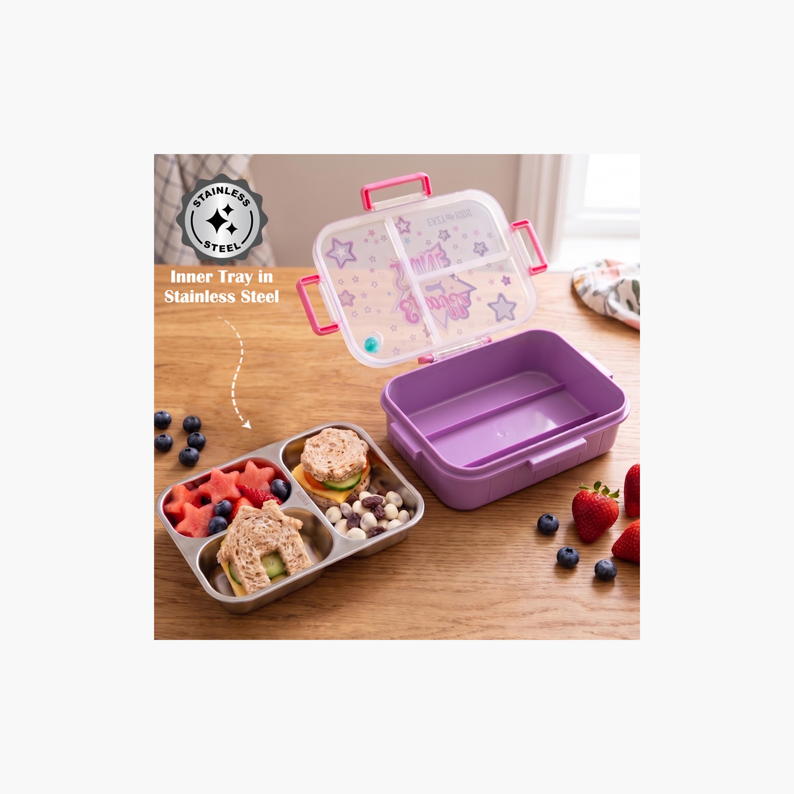 Eazy Kids Stainless Steel Bento Lunch Box with Tritan Water Bottle - 850 ml-school-lunchessentials-lunchboxes-image-14