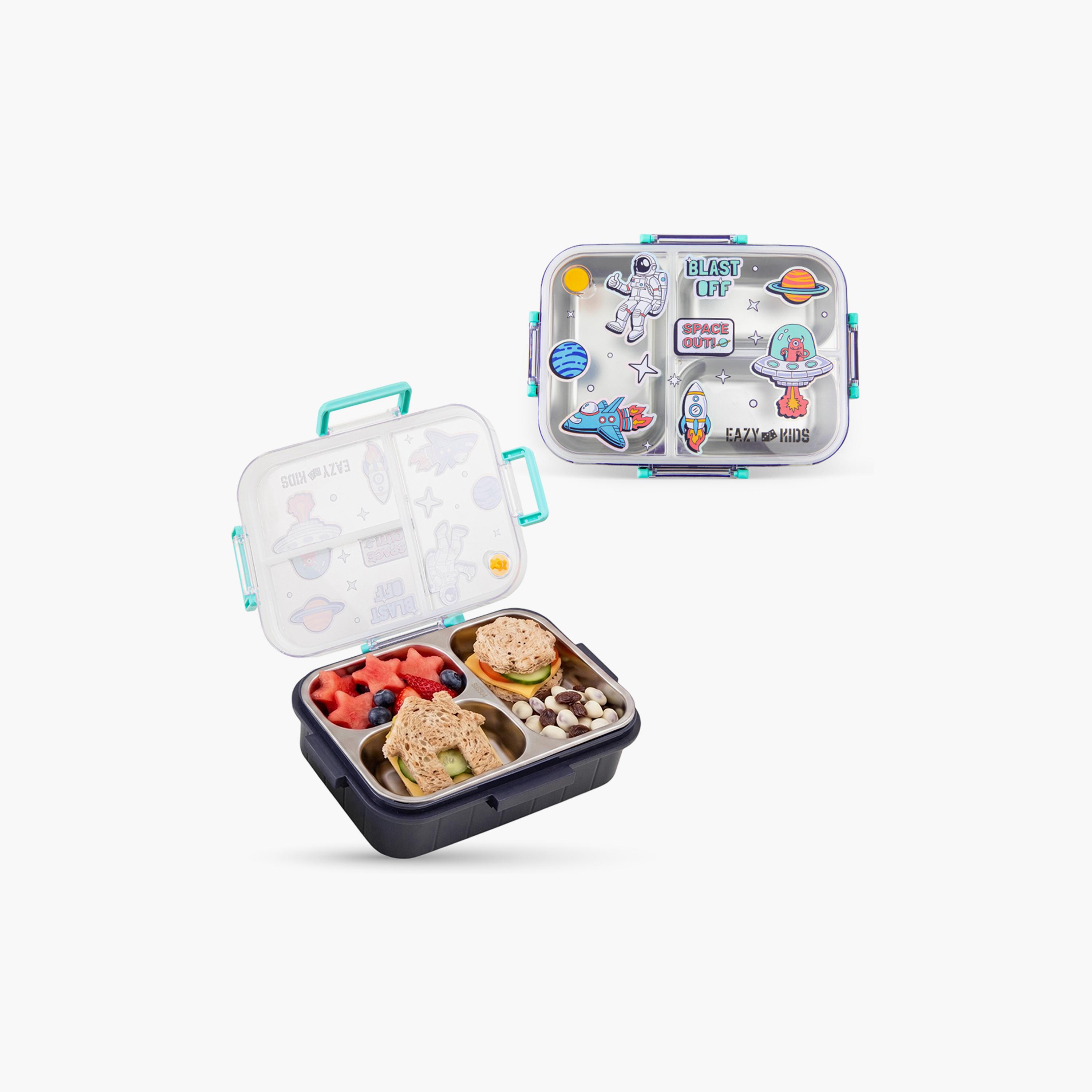 Eazy Kids Stainless Steel Bento Lunch Box with Tritan Water Bottle - 850 ml-school-lunchessentials-lunchboxes-image-7