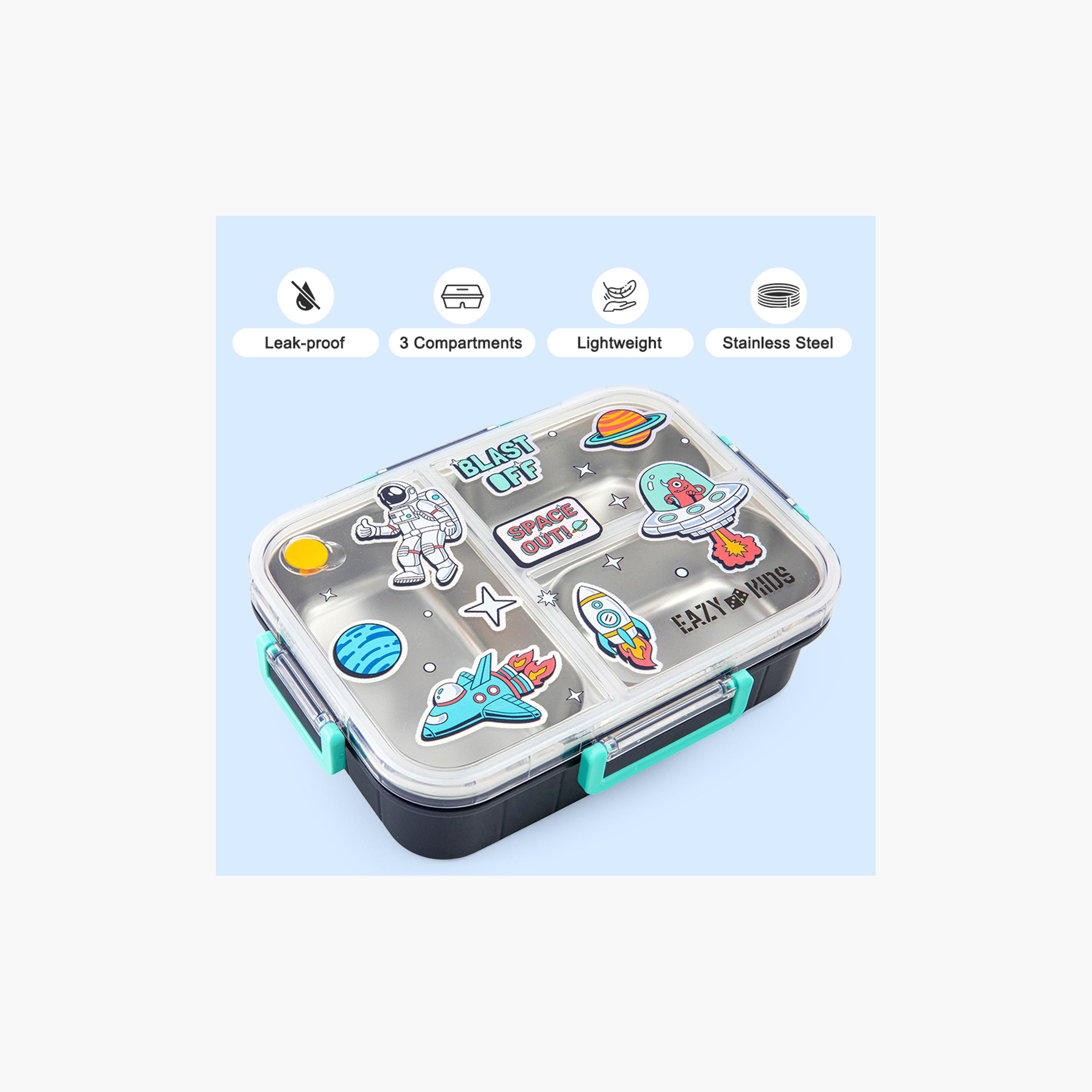 Eazy Kids Stainless Steel Bento Lunch Box with Tritan Water Bottle - 850 ml-school-lunchessentials-lunchboxes-image-9