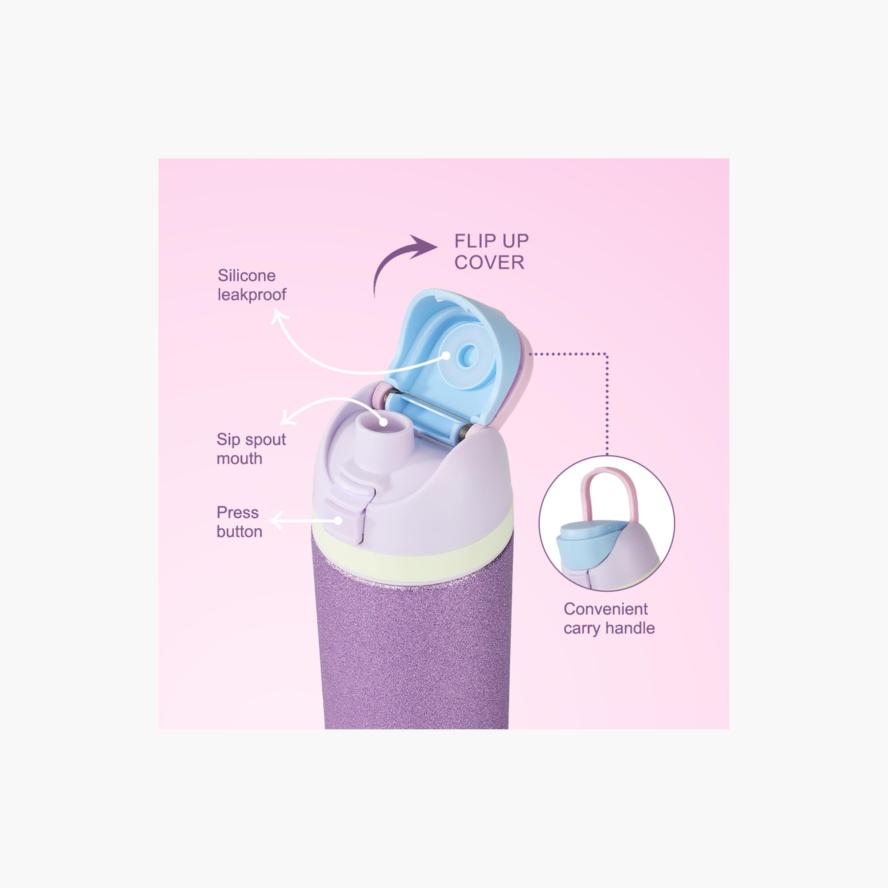 Eazy Kids Convertible Bento Lunch Box & Glitter SS Water Bottle with Cutlery & Bag - 720 ml-school-lunchessentials-lunchboxes-image-11