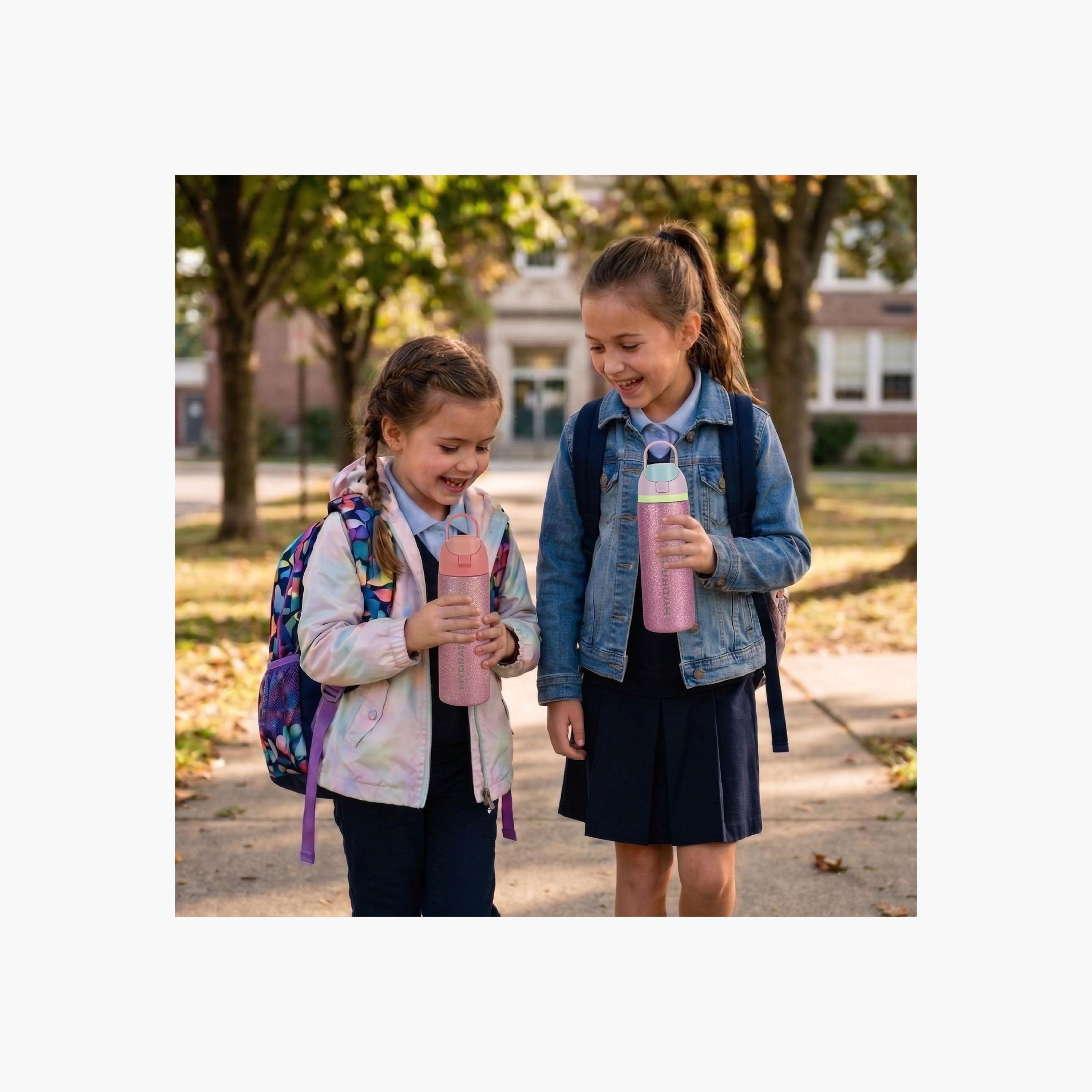 Eazy Kids Convertible Bento Lunch Box & Glitter SS Water Bottle with Cutlery & Bag - 720 ml-school-lunchessentials-lunchboxes-image-2