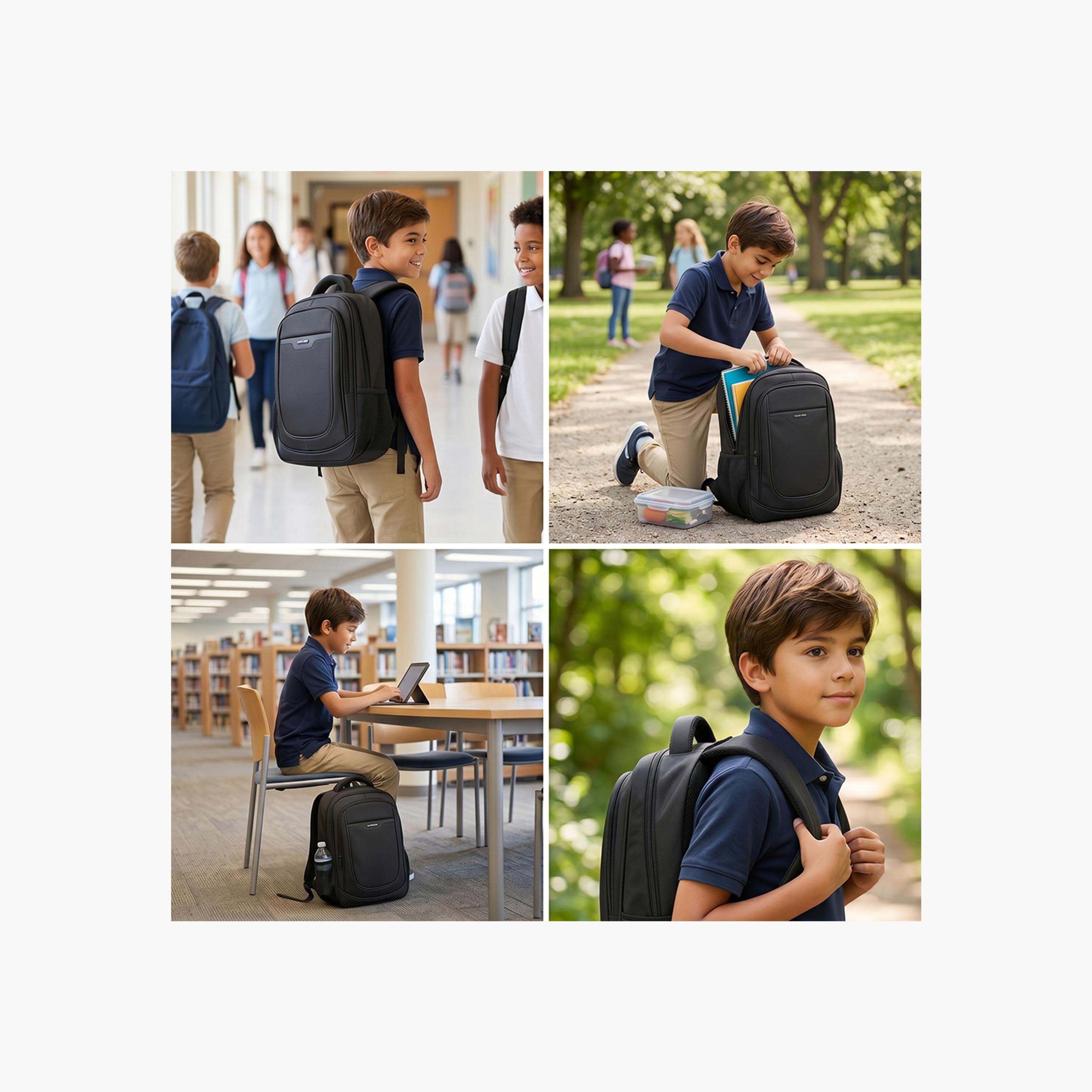 Eazy Kids Laptop Sleeves Backpack with 710 ml SS Bottle - 16 Inch-school-bagsandbackpacks-backpacks-image-10