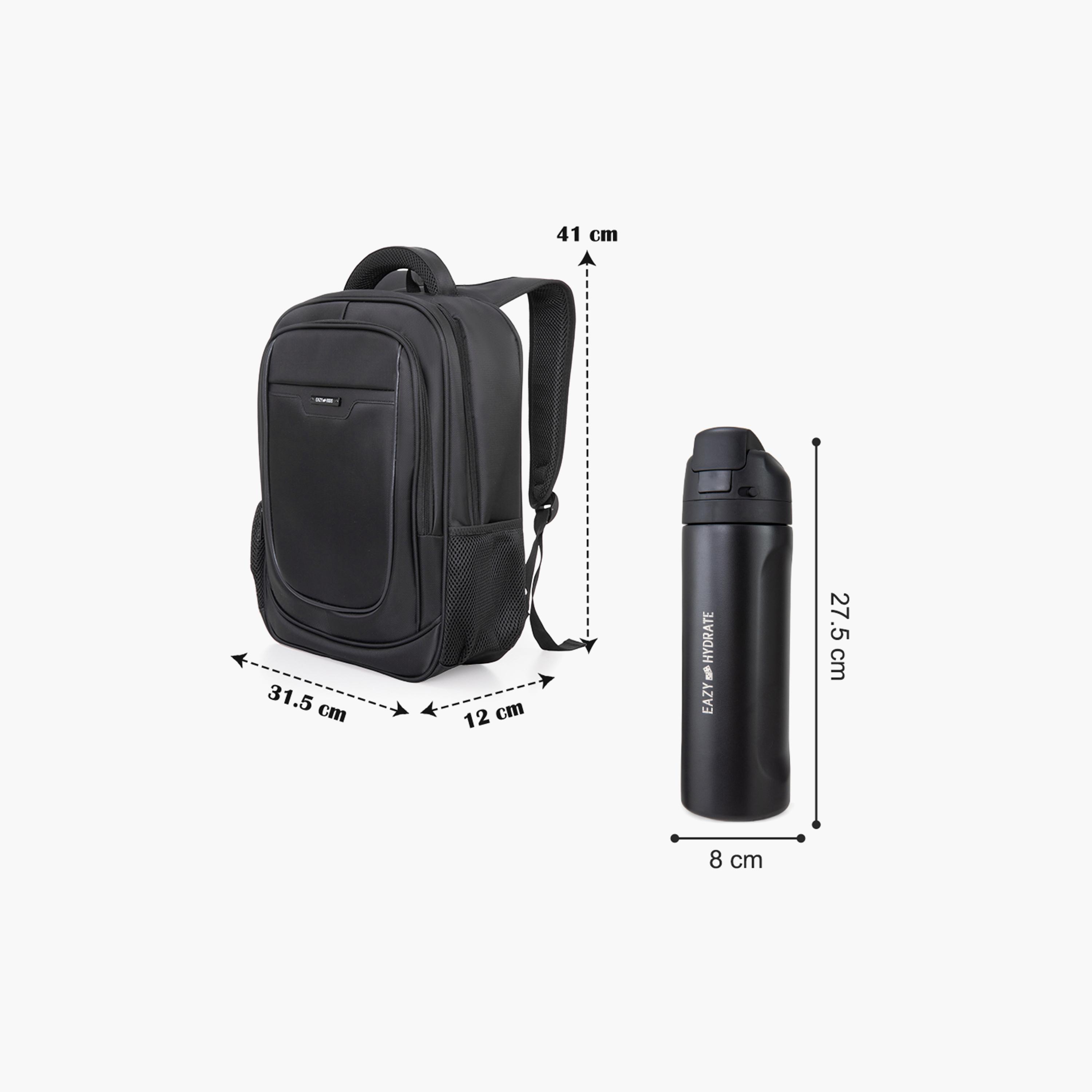 Eazy Kids Laptop Sleeves Backpack with 710 ml SS Bottle - 16 Inch-school-bagsandbackpacks-backpacks-image-7
