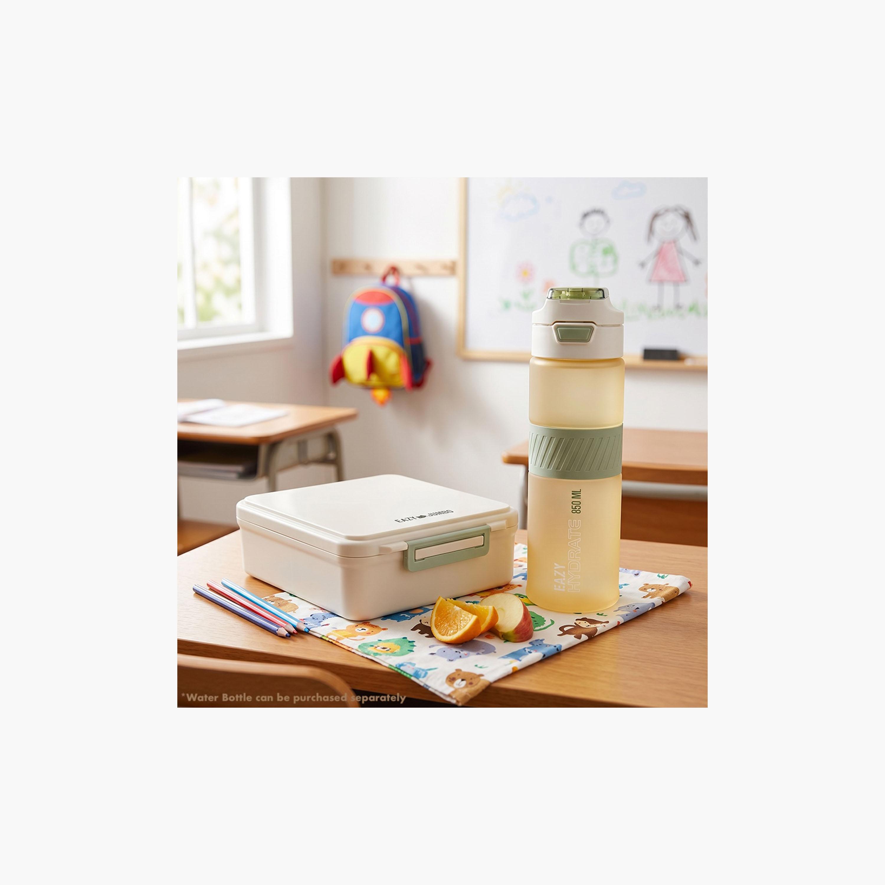 Eazy Kids Jumbo Bento Lunch Box with Steel & Sause Jars Tritan Water Bottle - 850 ml-school-lunchessentials-lunchboxes-image-10