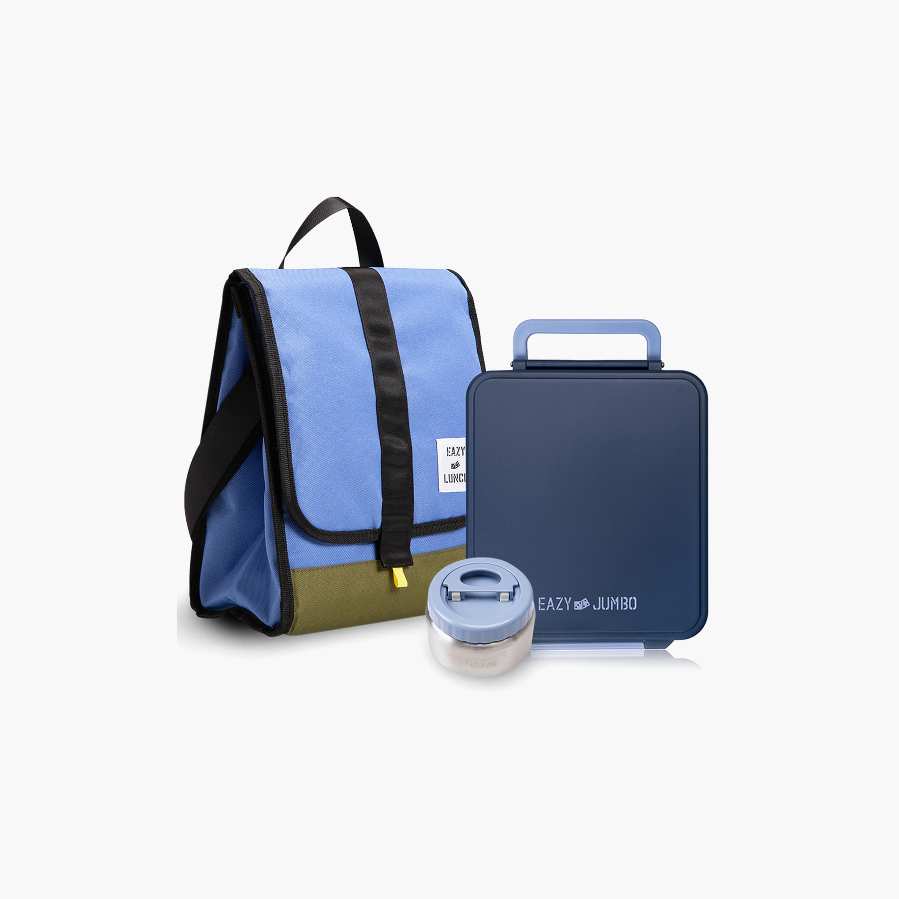 Eazy Kids Insulated Lunch Bag with Storage Jar Jumbo Bento Lunch Box-school-lunchessentials-lunchbags-image-1