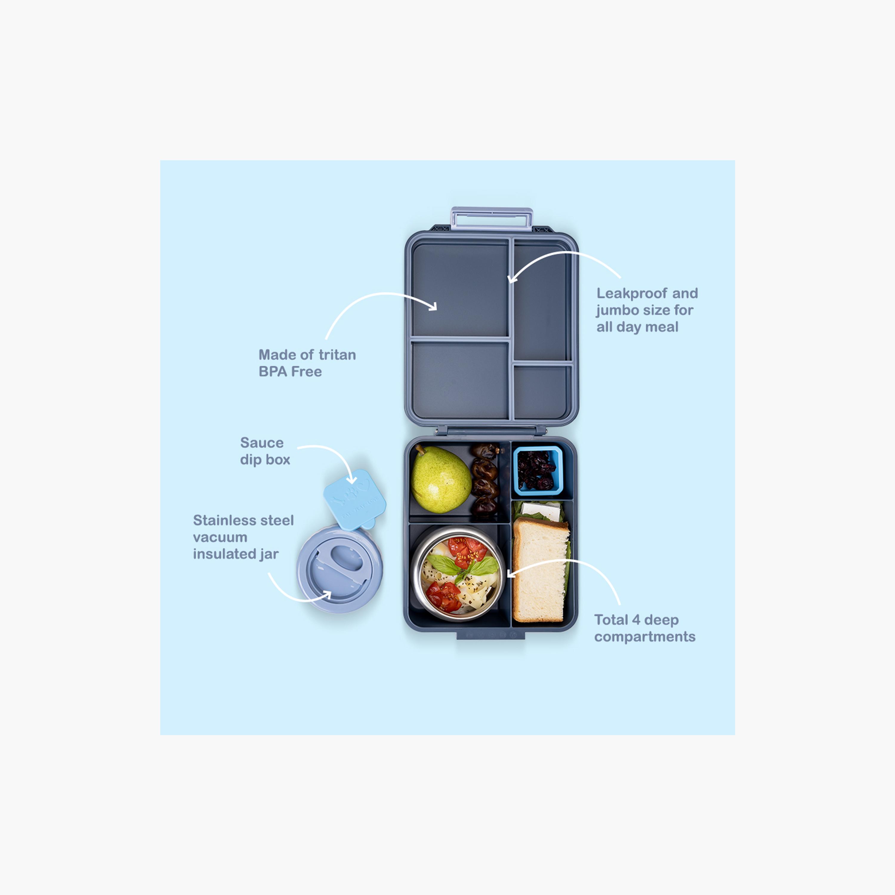 Eazy Kids Insulated Lunch Bag with Storage Jar Jumbo Bento Lunch Box-school-lunchessentials-lunchbags-image-14