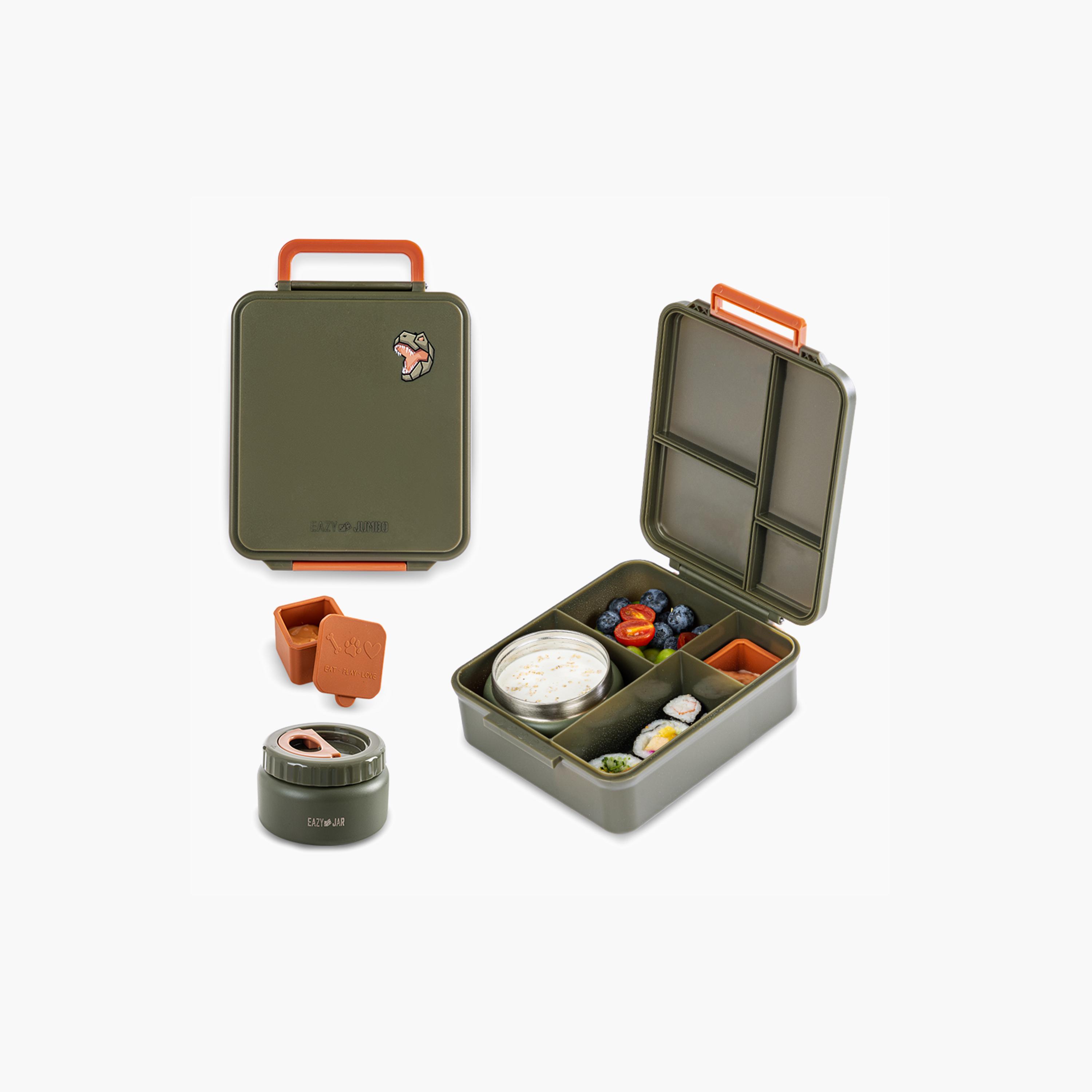 Eazy Kids Jumbo Bento Lunch Box with Storage Jar & Tritan Water Bottle - 850 ml-school-lunchessentials-lunchboxes-image-10