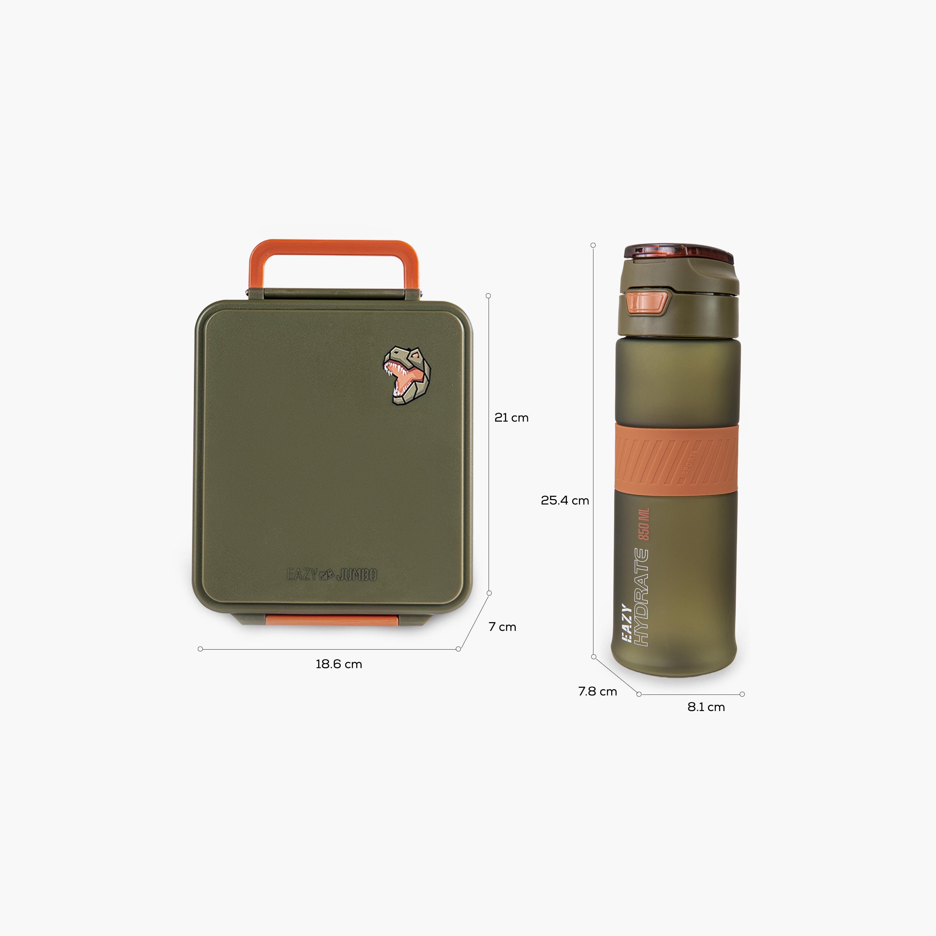 Eazy Kids Jumbo Bento Lunch Box with Storage Jar & Tritan Water Bottle - 850 ml-school-lunchessentials-lunchboxes-image-8