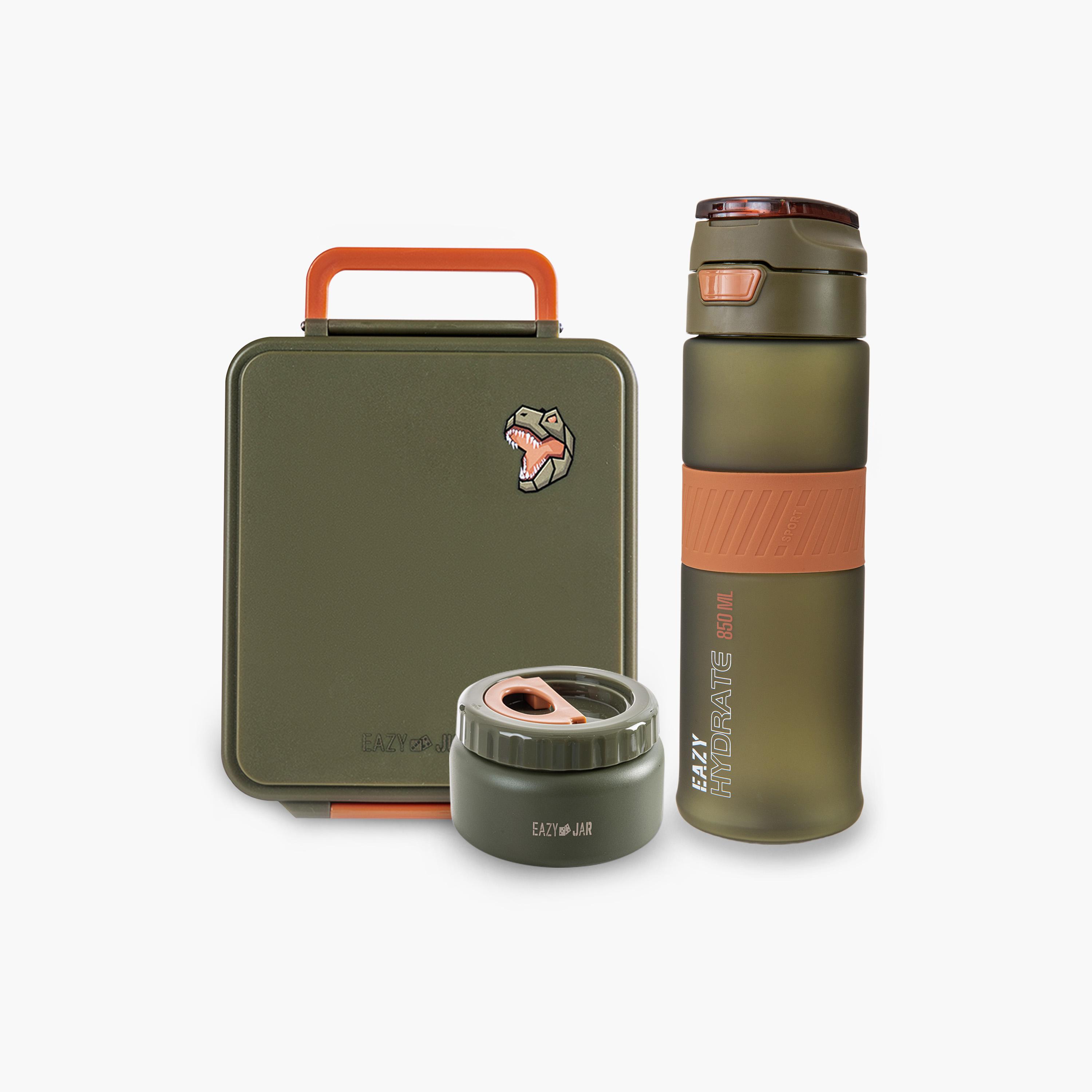 Eazy Kids Jumbo Bento Lunch Box with Storage Jar & Tritan Water Bottle - 850 ml-school-lunchessentials-lunchboxes-image-9