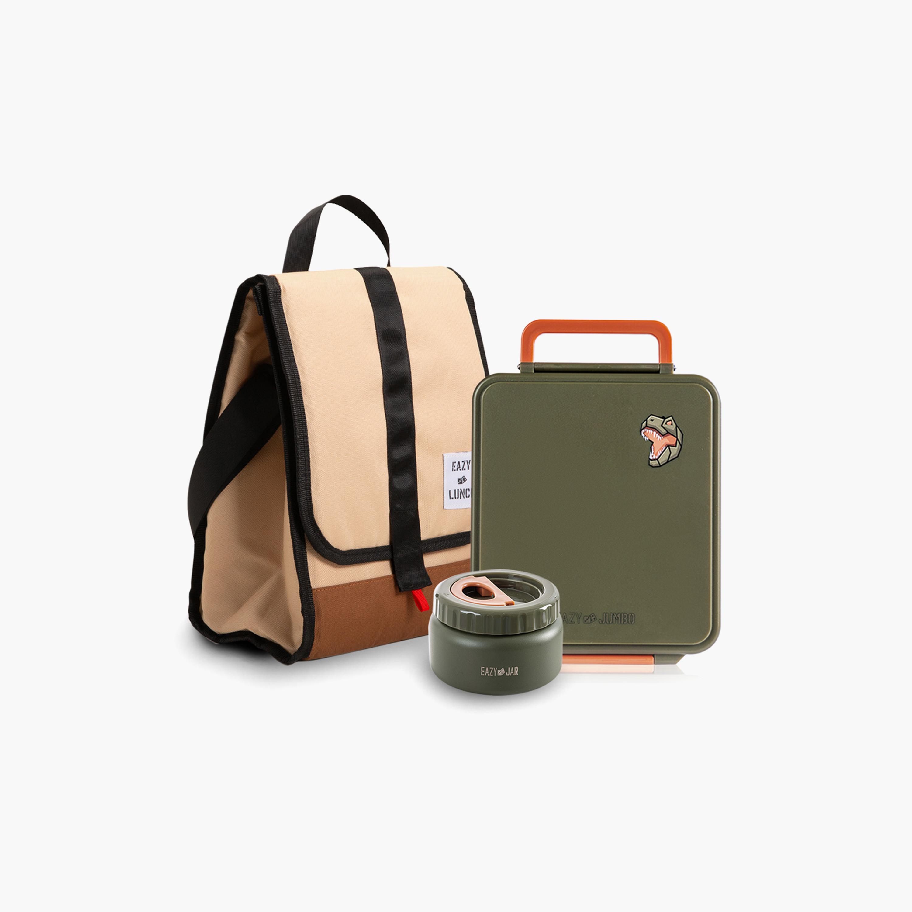 Eazy Kids Insulated Lunch Bag with Storage Jar Jumbo Bento Lunch Box-school-lunchessentials-lunchbags-image-1