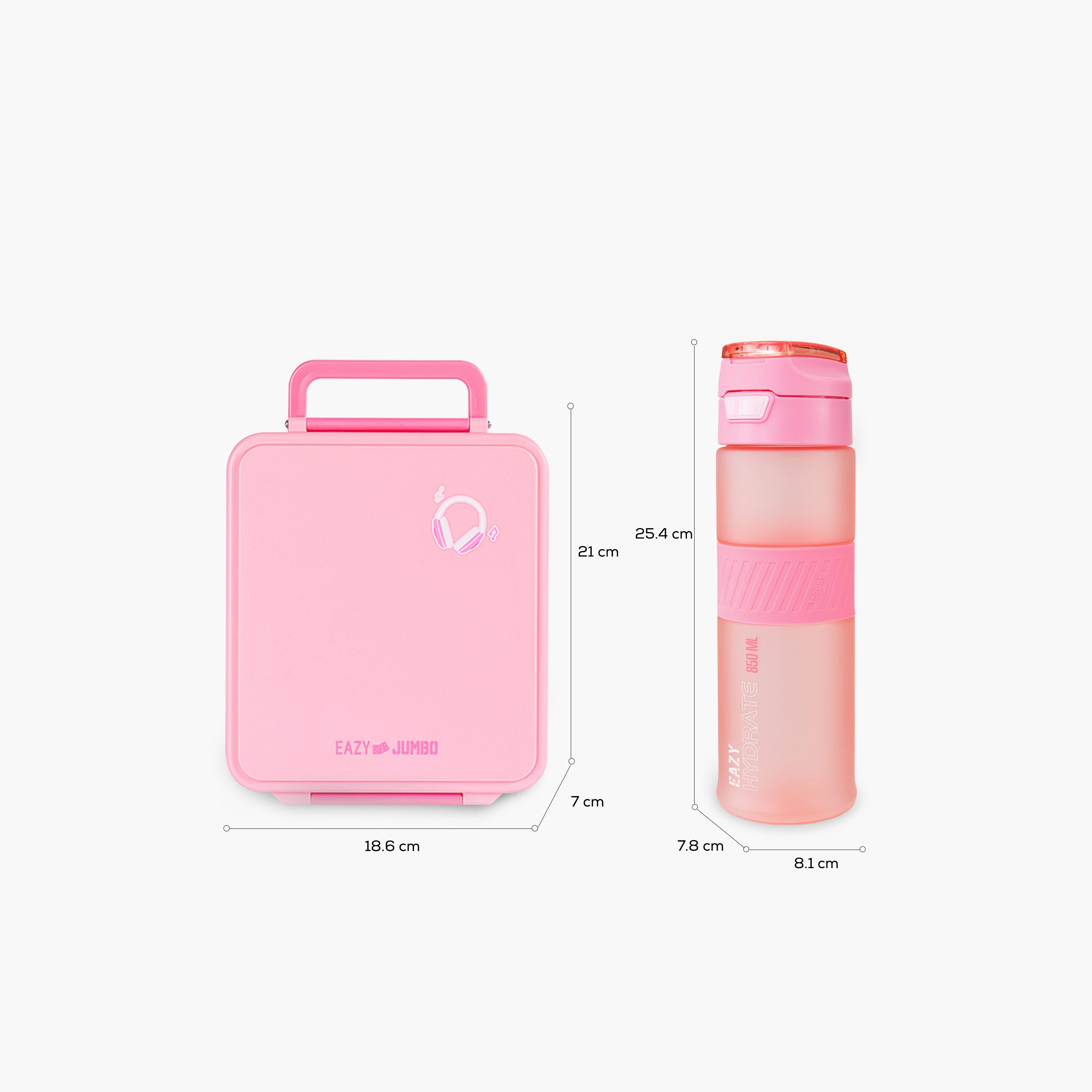 Eazy Kids Jumbo Bento Lunch Box with Storage Jar & Tritan Water Bottle - 850 ml-school-lunchessentials-lunchboxes-image-7