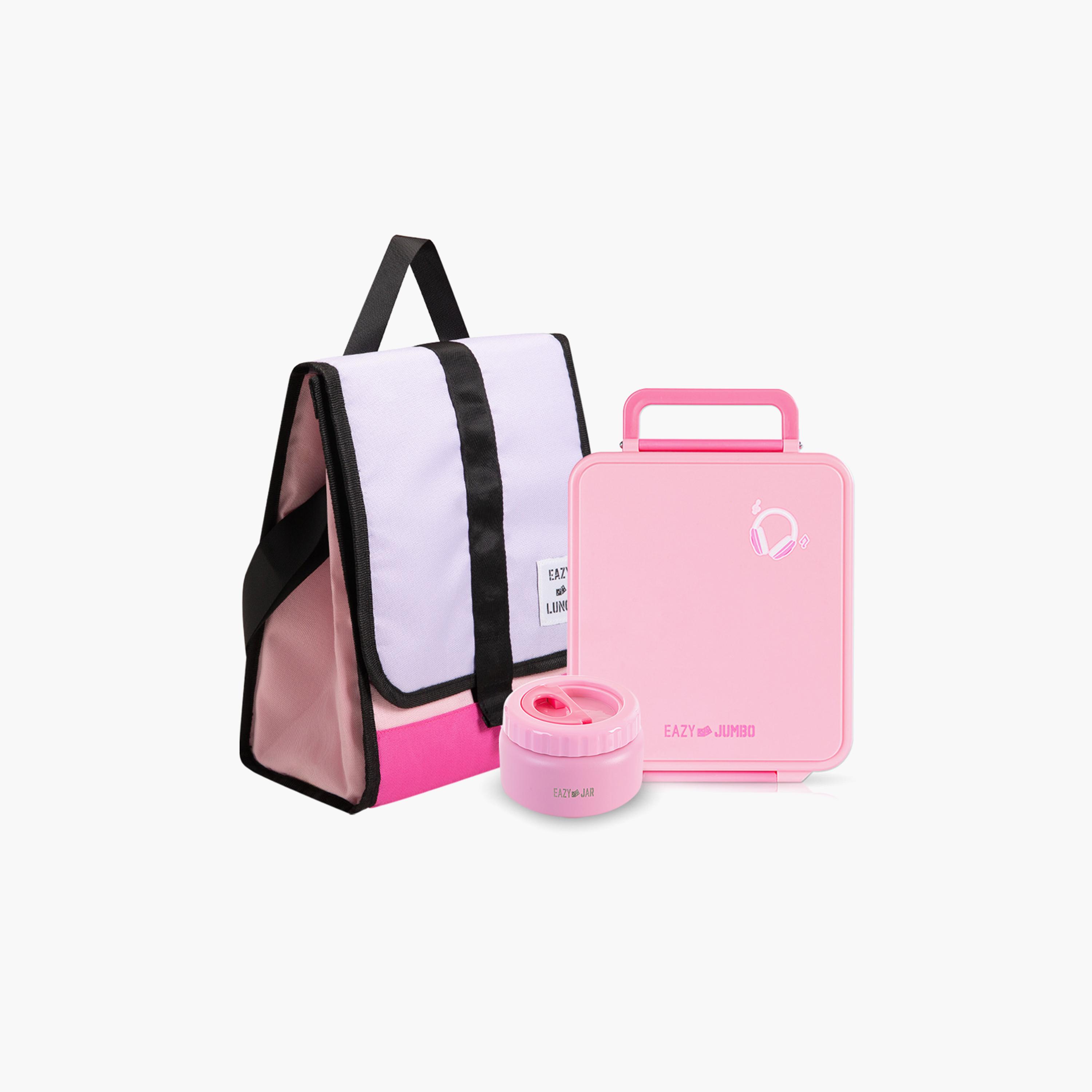 Eazy Kids Insulated Lunch Bag with Storage Jar Jumbo Bento Lunch Box-school-lunchessentials-lunchbags-image-1