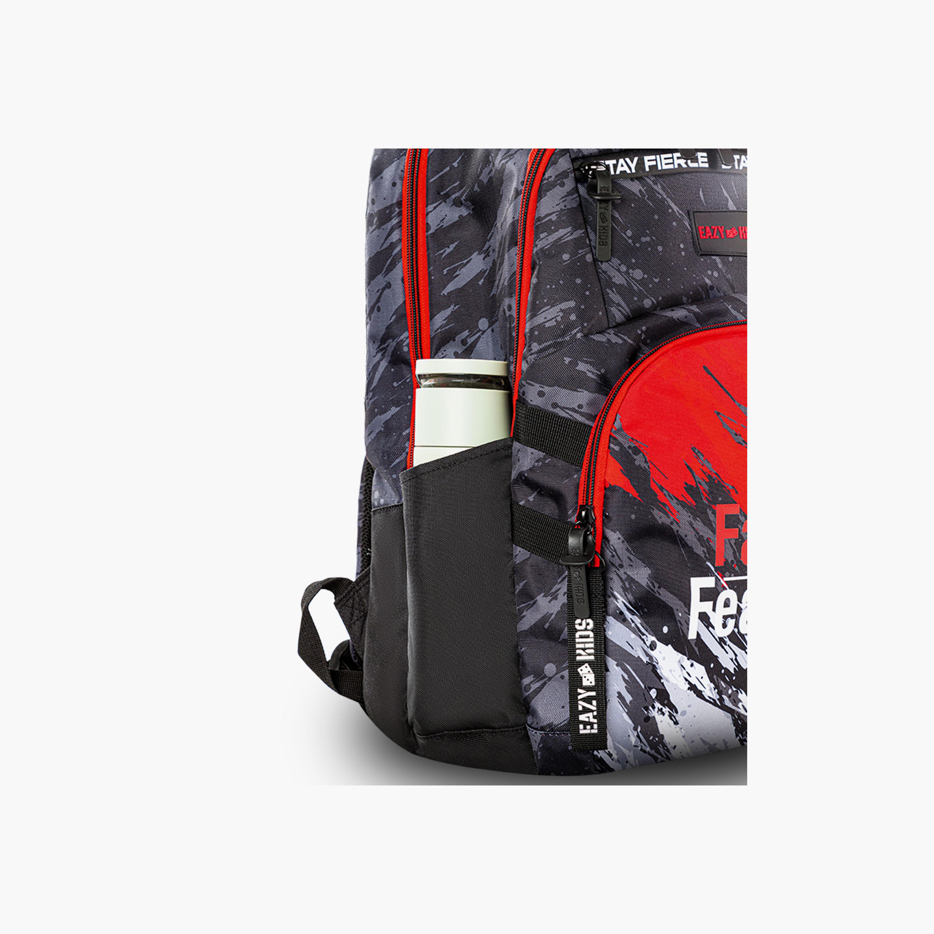 Eazy Kids Fast & Fearless School Bag with 710 ml Stainless Steel Water Bottle - 20 Inch-school-bagsandbackpacks-backpacks-image-10