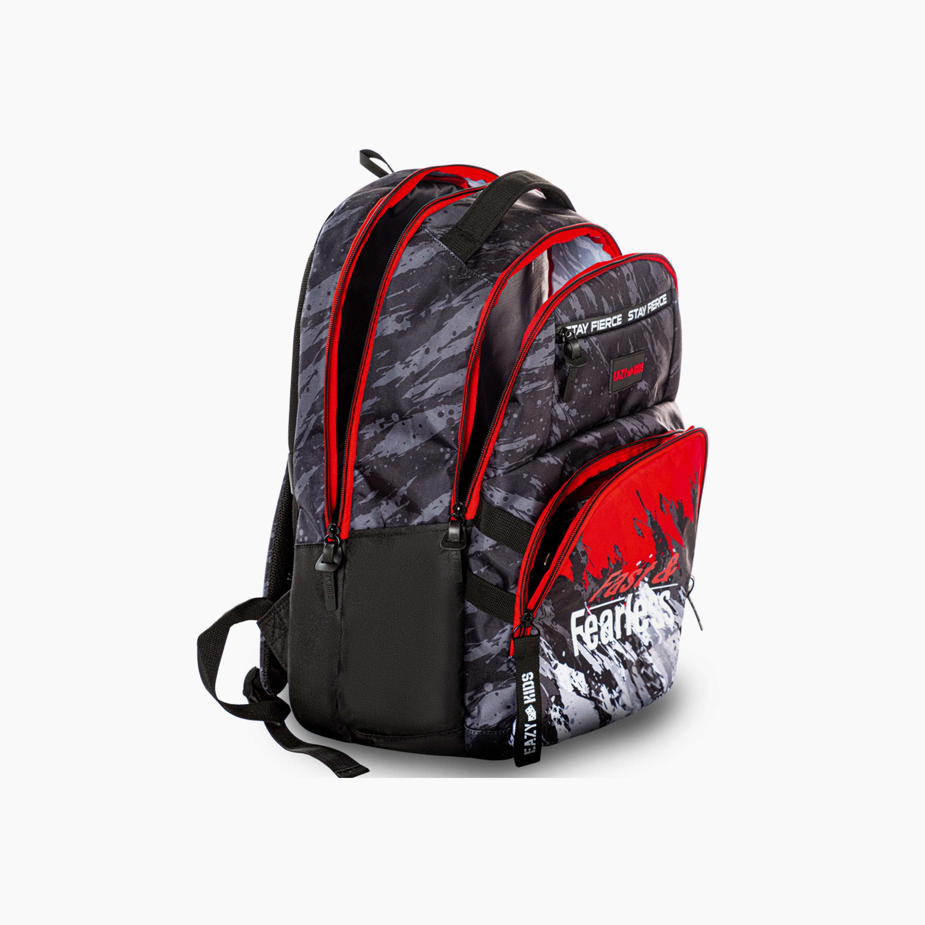 Eazy Kids Fast & Fearless School Bag with 710 ml Stainless Steel Water Bottle - 20 Inch-school-bagsandbackpacks-backpacks-image-13