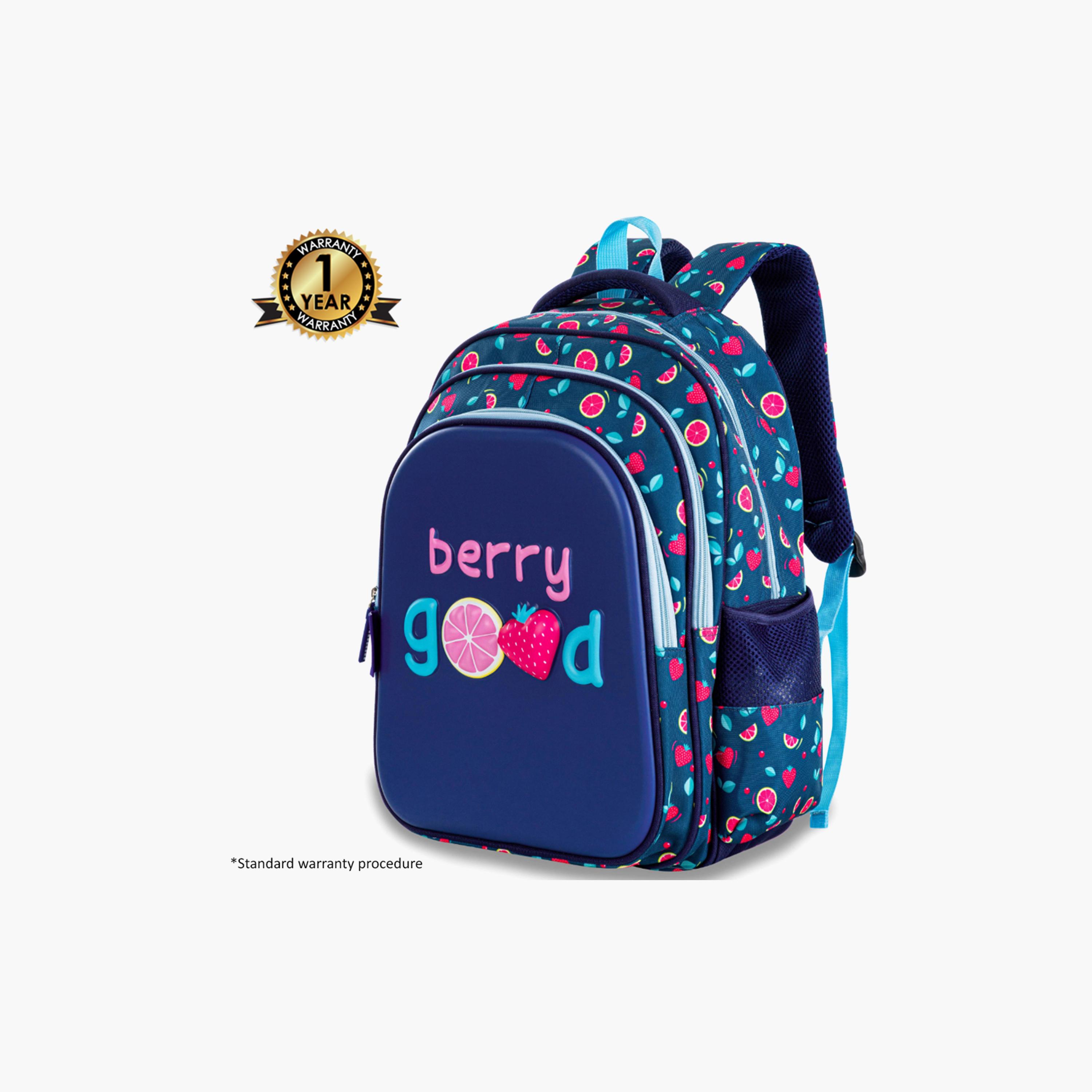 Eazy Kids Berry Good School Bag & Pencil Bag with Stainless Steel Bento Lunch Box-school-bagsandbackpacks-sets-image-6