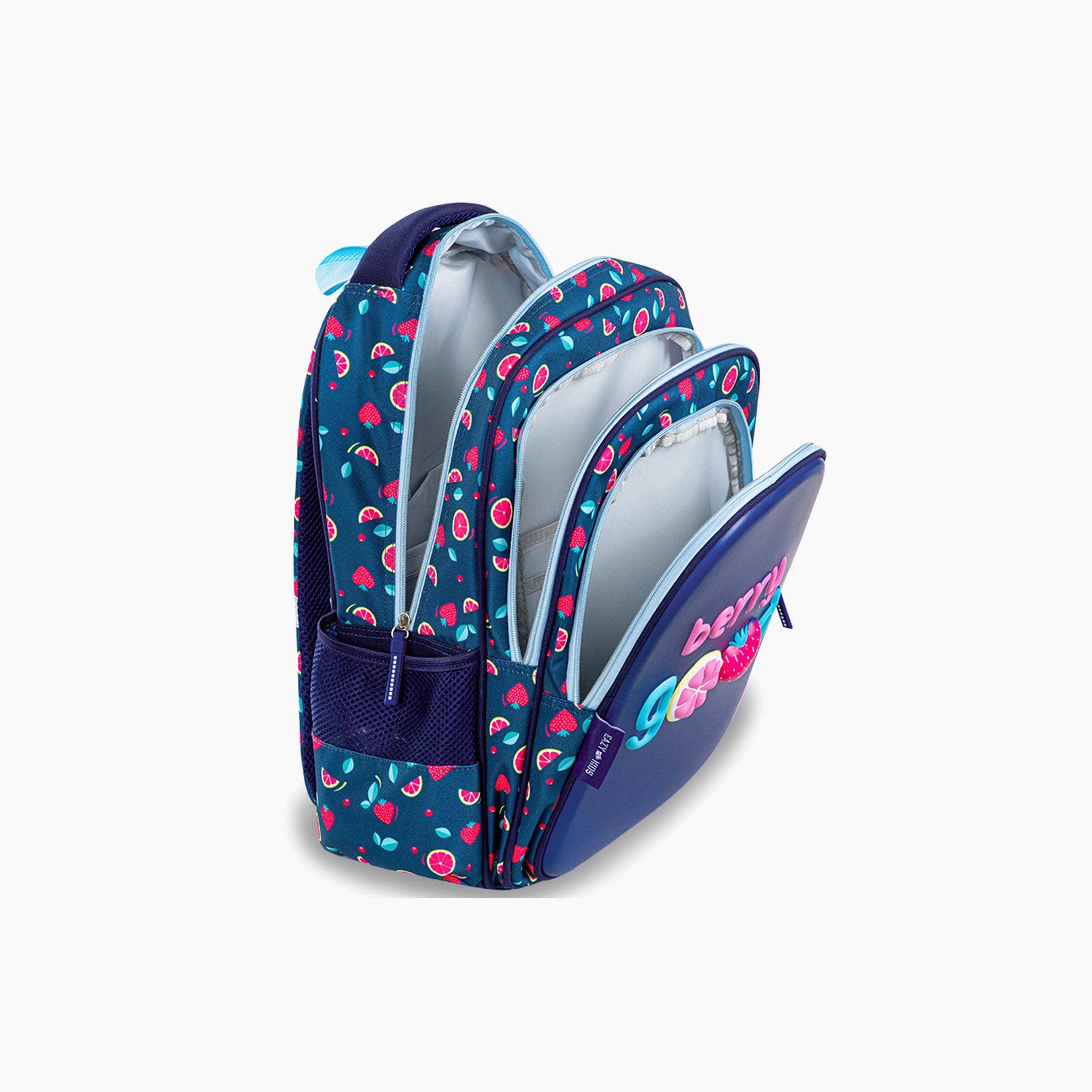Eazy Kids Berry Good School Bag & Pencil Bag with Stainless Steel Bento Lunch Box-school-bagsandbackpacks-sets-image-8