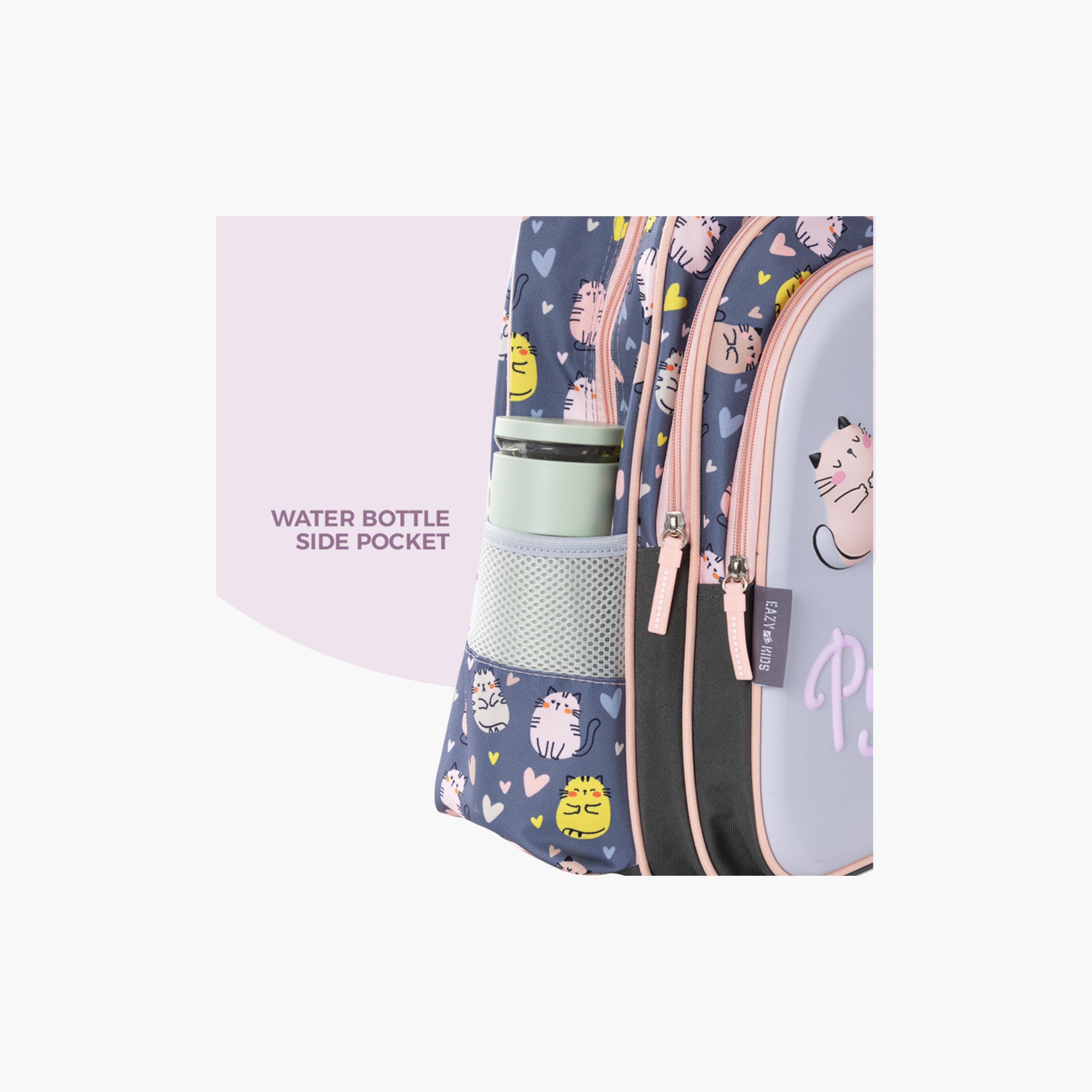 Eazy Kids Purfect School Bag & Pencil Bag with Stainless Steel Water Bottle-school-bagsandbackpacks-sets-image-13