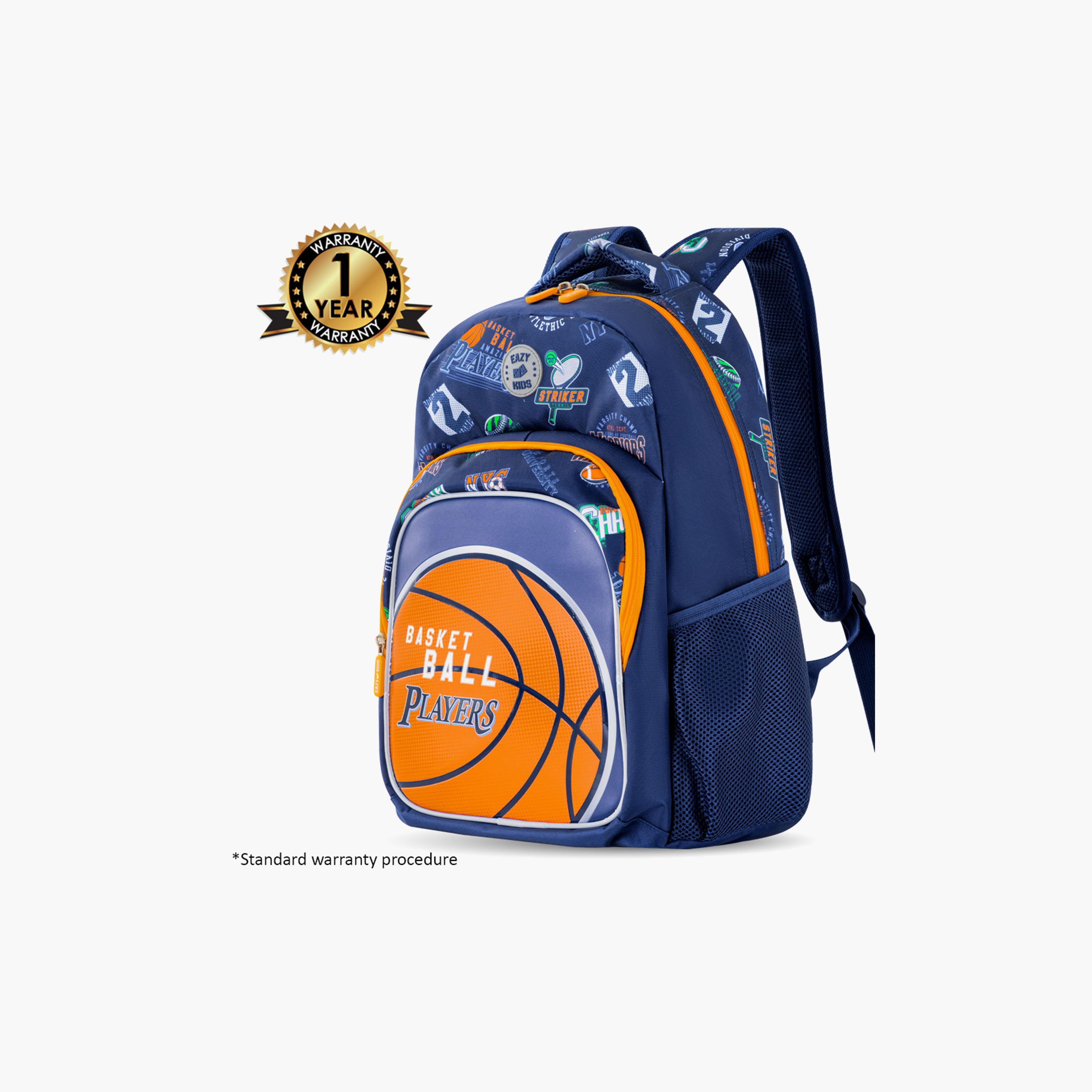 Eazy Kids Basketball School Bag & Pencil Bag with Lunch Bag & Insulated SS Spray Bottle-school-bagsandbackpacks-sets-image-10