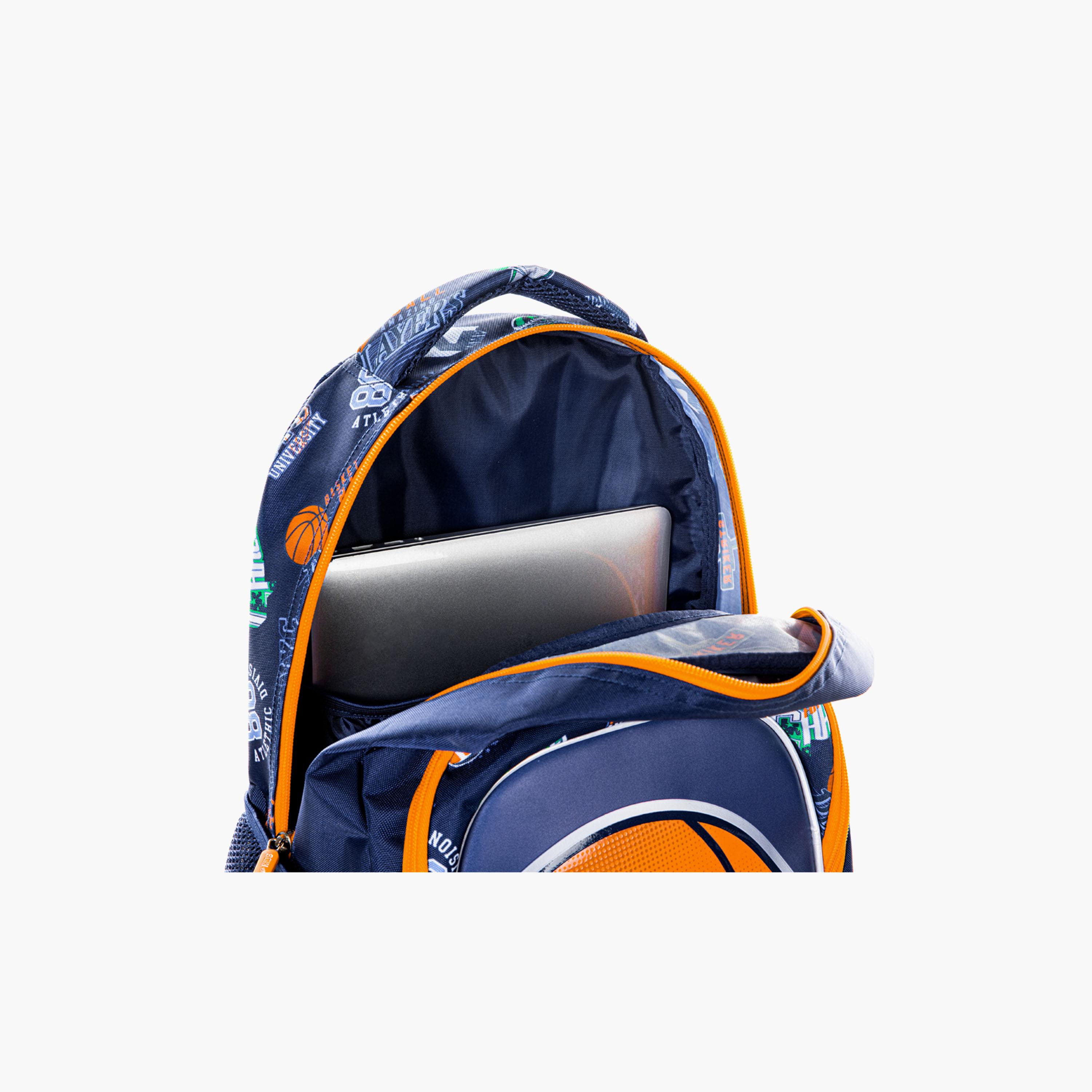 Eazy Kids Basketball School Bag & Pencil Bag with Lunch Bag & Insulated SS Spray Bottle-school-bagsandbackpacks-sets-image-12