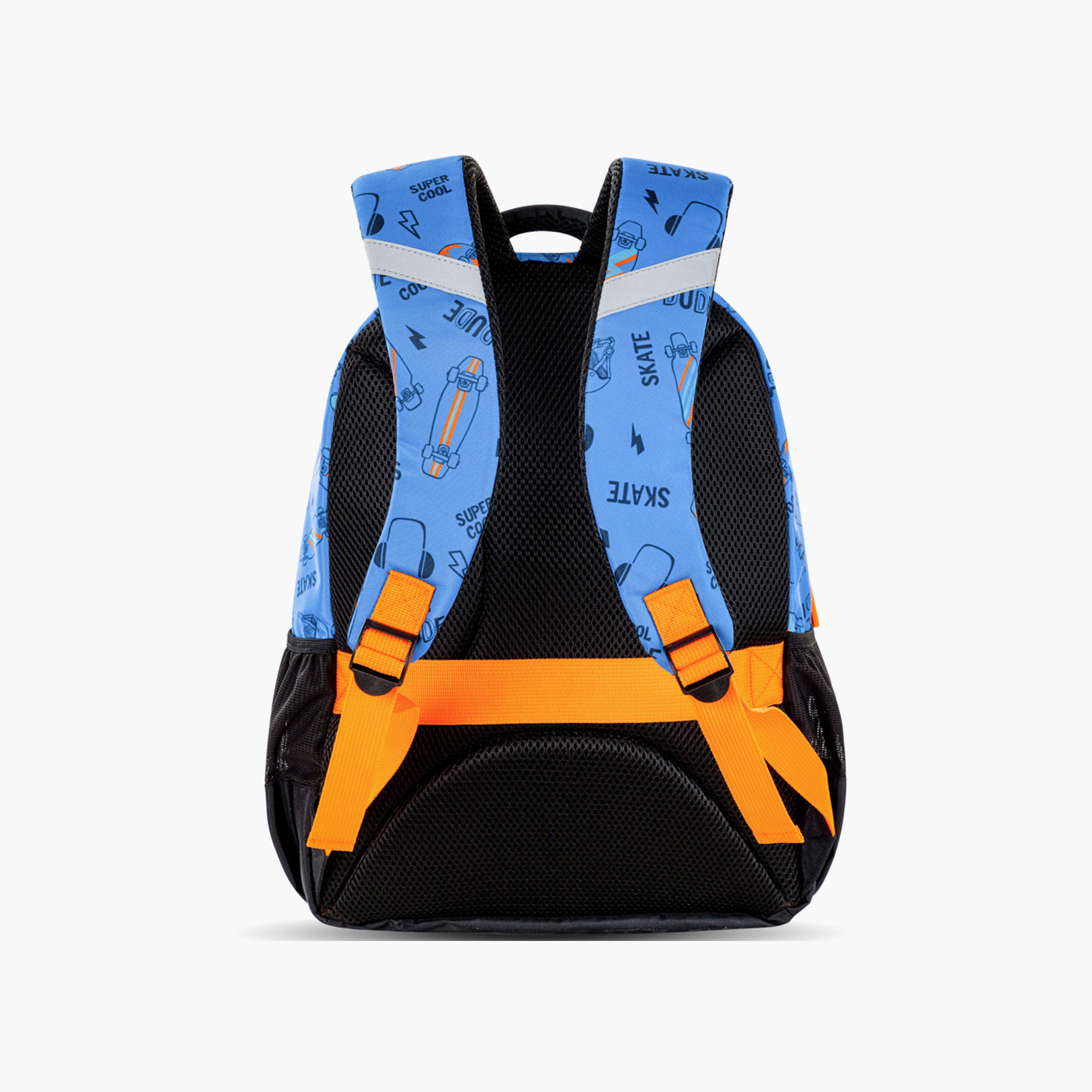 Eazy Kids Skateboard School Bag & Pencil Bag with Lunch Bag & Insulated SS Spray Bottle-school-bagsandbackpacks-sets-image-13